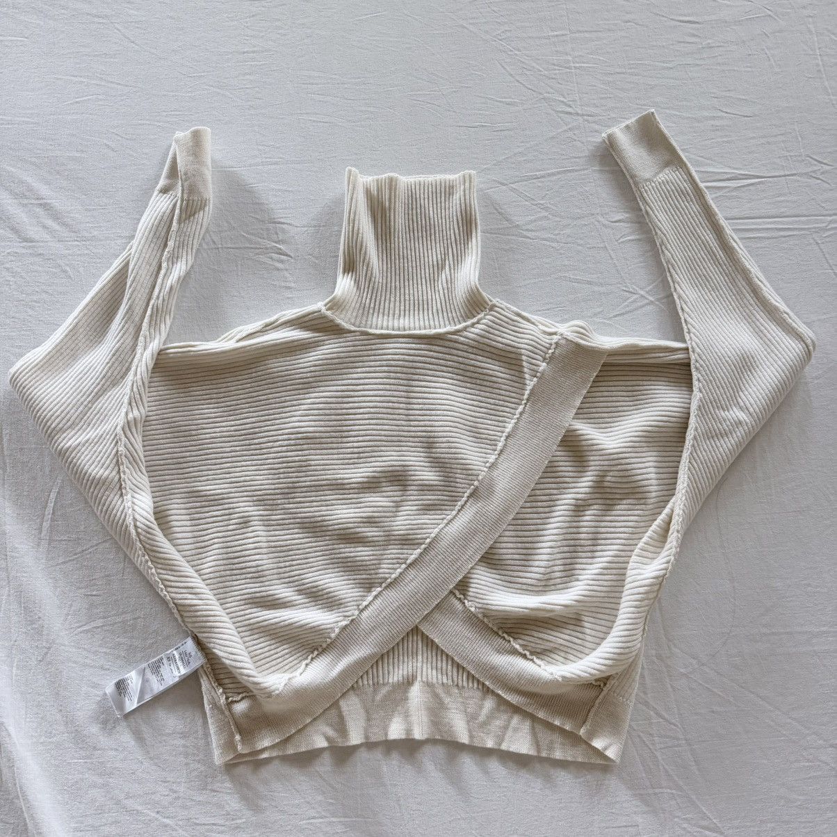 Allsaints AllSaints Marias Jumper XS 100% Merino Wool Cropped Layered Size XS / US 0-2 / IT 36-38 - 15 Thumbnail