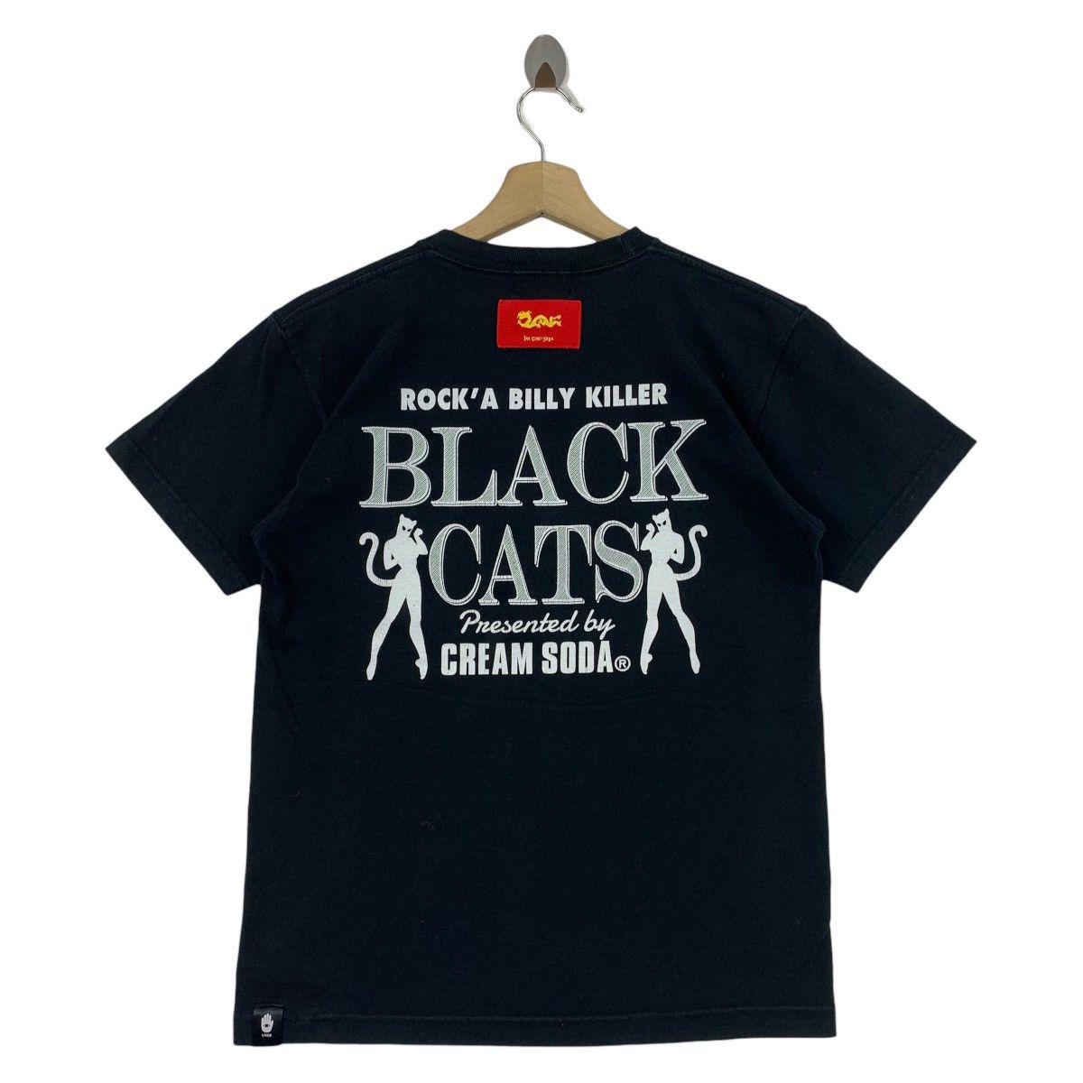 Japanese Brand × Vintage Vintage CREAM SODA cat logo printed punk tee Size US S / EU 44-46 / 1 - 4 Thumbnail