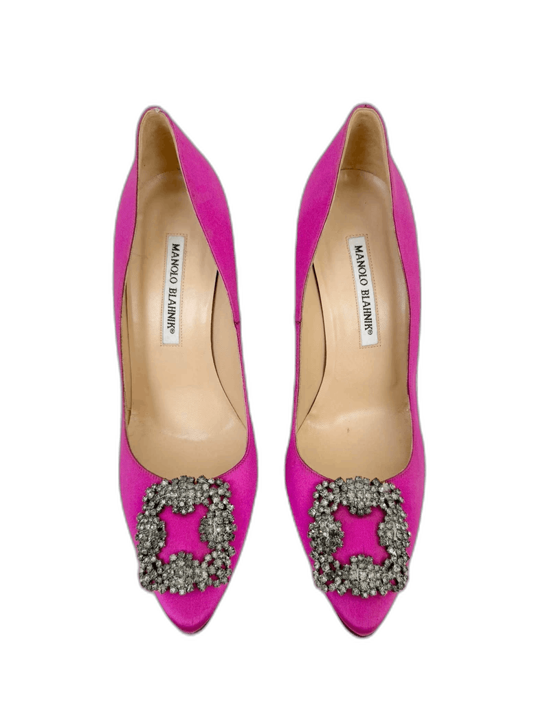 Manolo Blahnik Manolo Blahnik High Heels with Crystal Accent Size US 8 / IT 38 - 1 Thumbnail