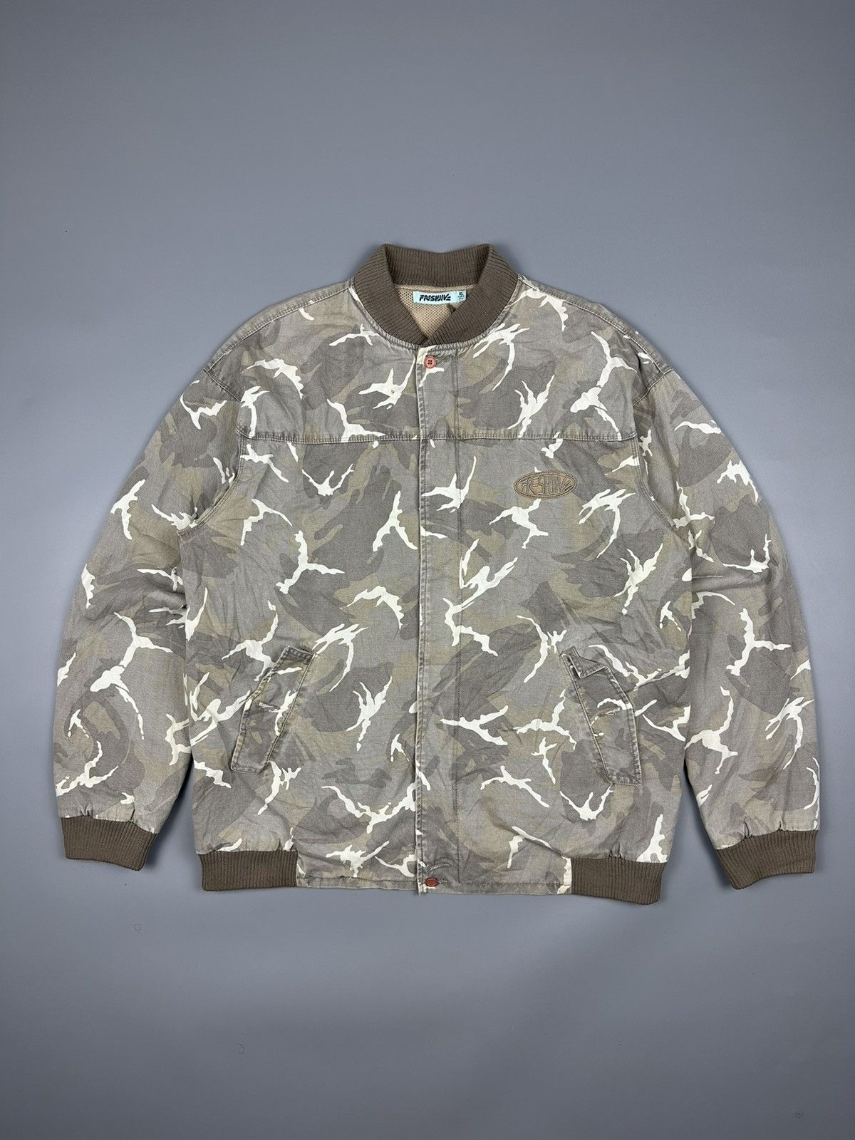 Freshjive Sick Vintage Freshjive Camoflage Bomber Jacket Size US XL / EU 56 / 4 - 1 Thumbnail