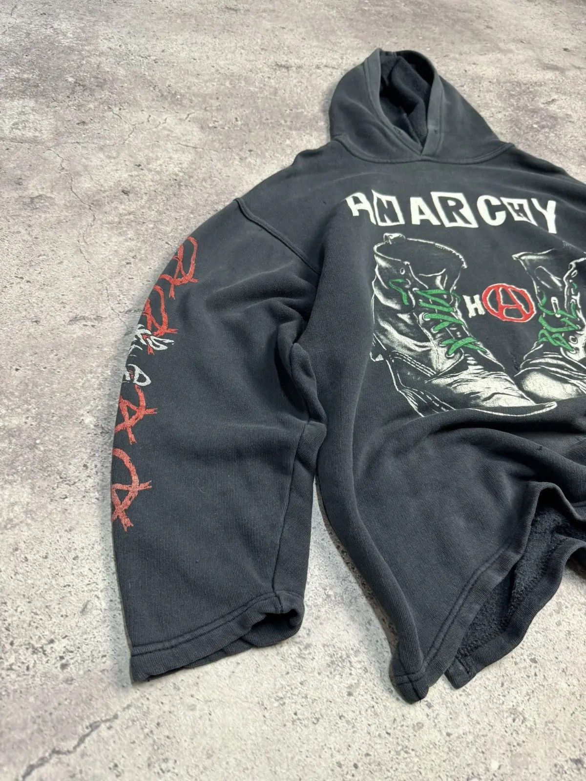Band Tees × Ghost Supply Very rare Anarchy Punks not Dead merch vintage faded hoodie Size US L / EU 52-54 / 3 - 2 Thumbnail
