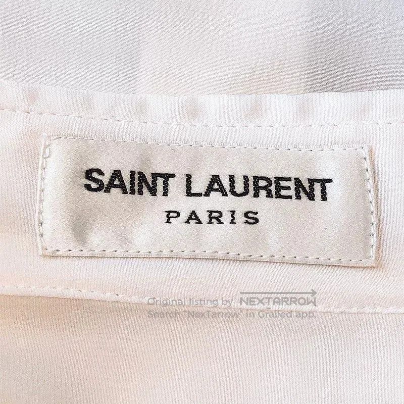 Saint Laurent Paris Saint Laurent White Silk Paris Collar Shirt. Size S / US 4 / IT 40 - 6 Thumbnail