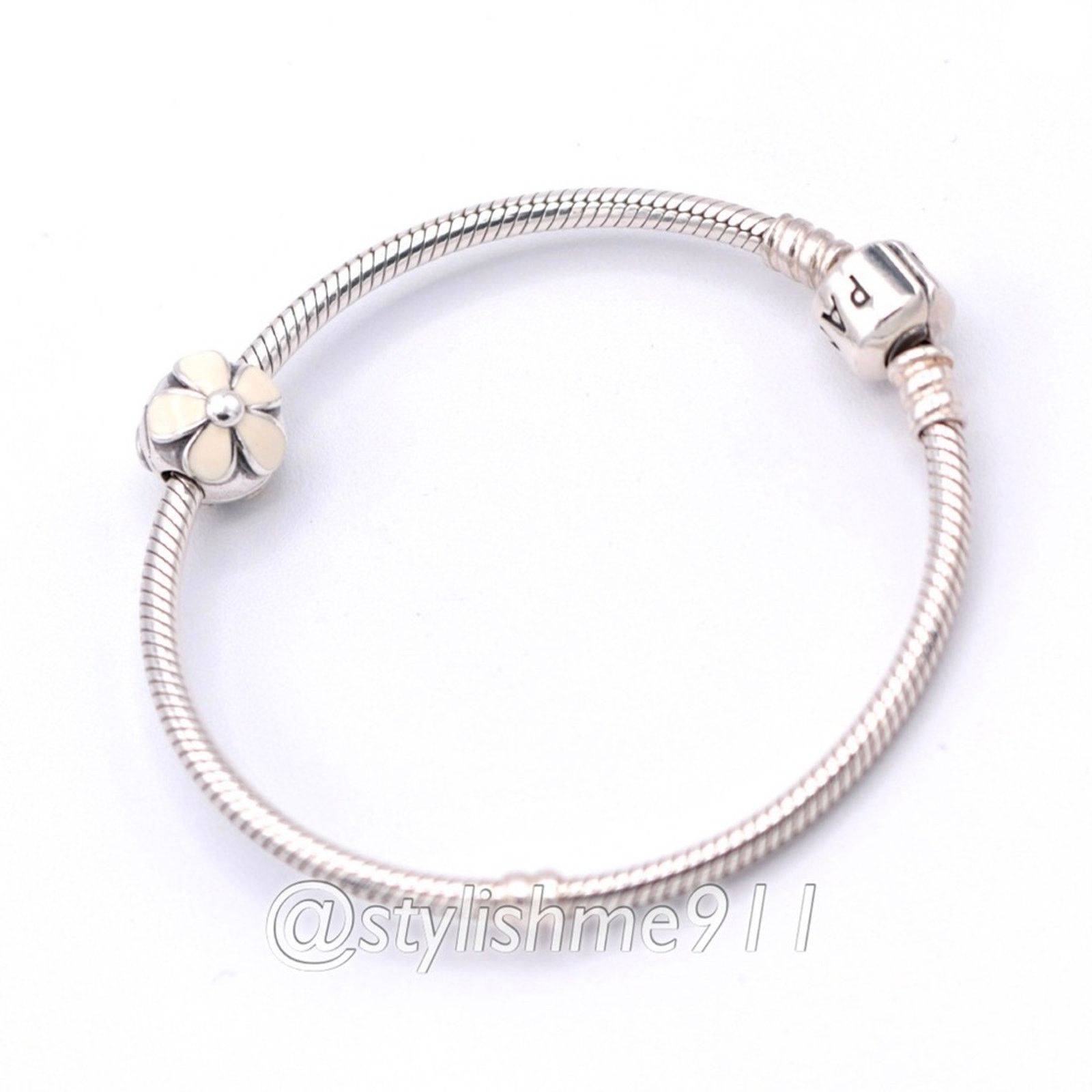 pandora Authentic PANDORA Darling Daisies Clip with White Enamel Size ONE SIZE - 7 Thumbnail