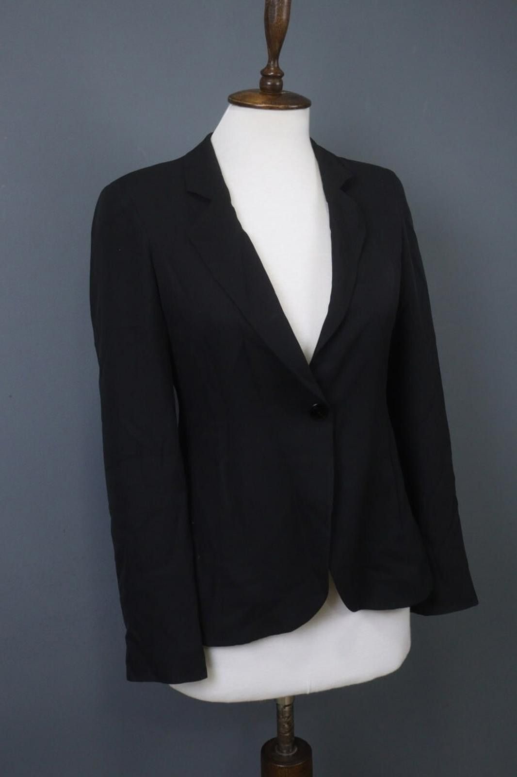 Emporio Armani Emporio Armani Black Lapel Single Breasted Blazer Jacket Size M / US 6-8 / IT 42-44 - 8 Thumbnail