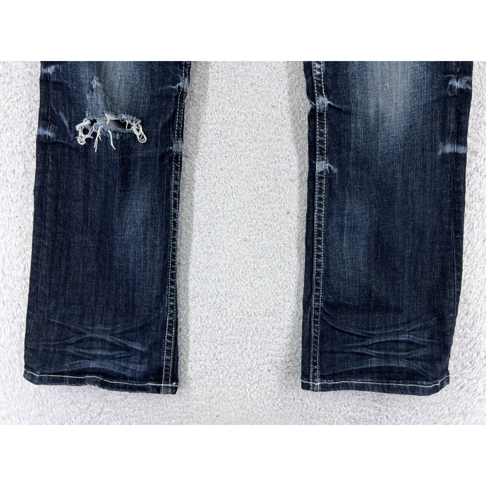 Denime Cowgirl Tuff Jeans Women Bootcut Denim 30x30 Blue Distressed 5-Pocket Regular Waist 30 Inseam Cowboy Southwestern 30 Color Blue Size 30" / US 8 / IT 44 - 2 Thumbnail