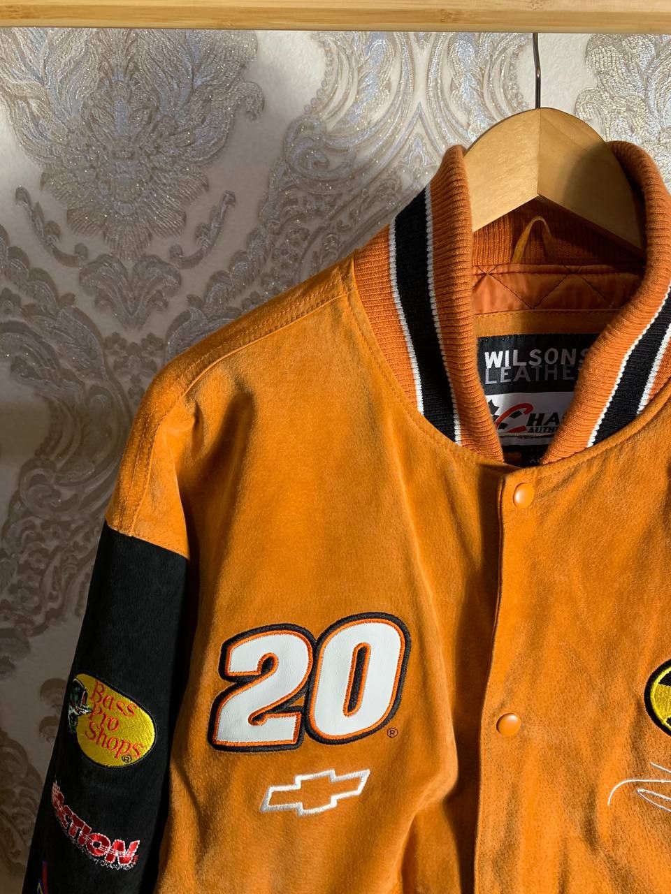 Wilsons Leather Vintage Wilsons Racing Bomber Jacket NASCAR Motorcycle 90s Size US XL / EU 56 / 4 - 5 Thumbnail