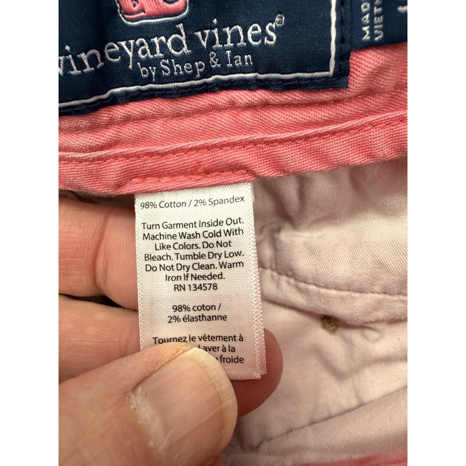 Vineyard Vines Vineyard Vines Shorts Mens 38 Pink Breaker Chino Stretch 9 Inseam Casual Size US 38 / EU 54 - 4 Thumbnail