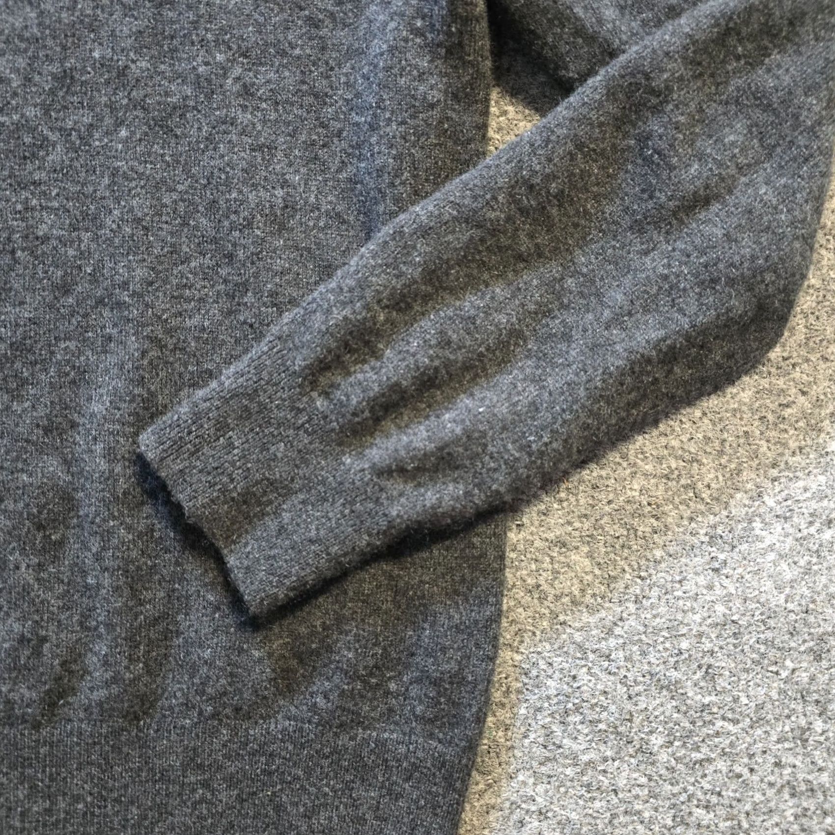 Quince Quince Sweater Womens Medium Gray Mongolian Cashmere Polo Henley Capsule Pullover Casual Knit Long Sleeve Collared Regular Size M Women Size M / US 6-8 / IT 42-44 - 3 Thumbnail