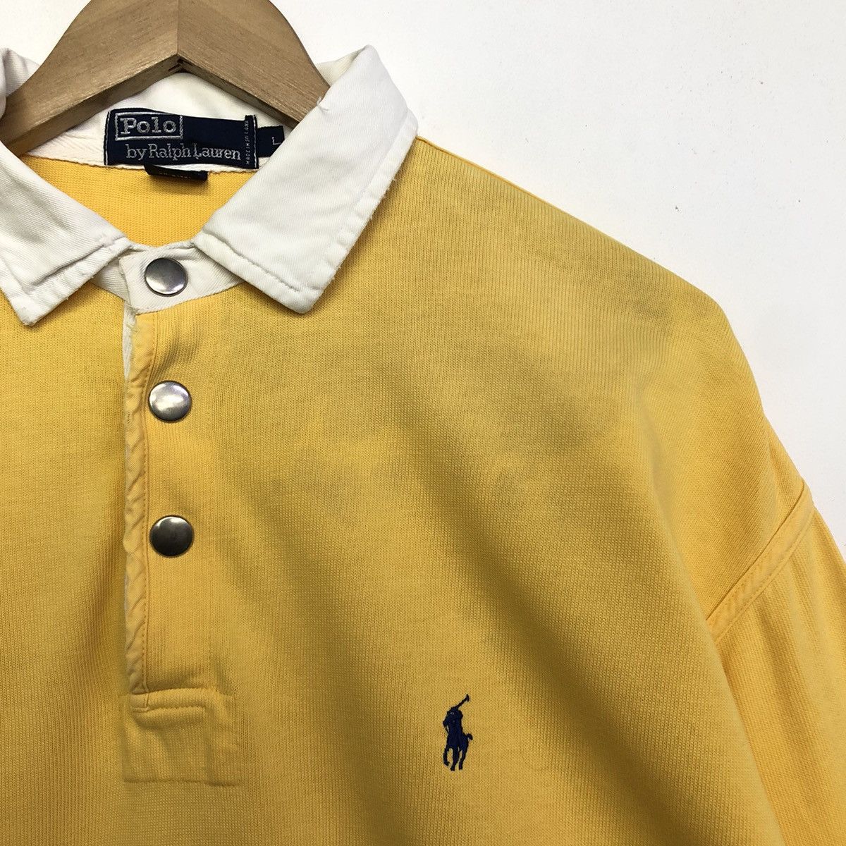 Polo Ralph Lauren Vintage POLO RALPH LAUREN RUGBY Disstress Long Sleeve Shirt Size US L / EU 52-54 / 3 - 4 Thumbnail