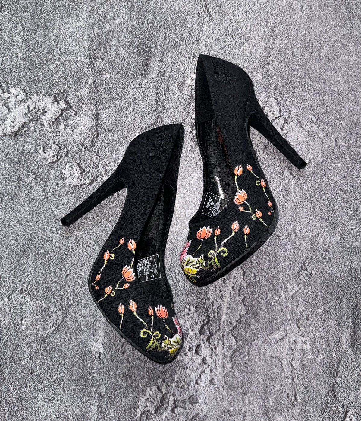 Ed Hardy × Japanese Brand Ed Hardy US7 UK4.5 EUR38 all printed heels boots shoes Size US 7 / IT 37 - 4 Thumbnail