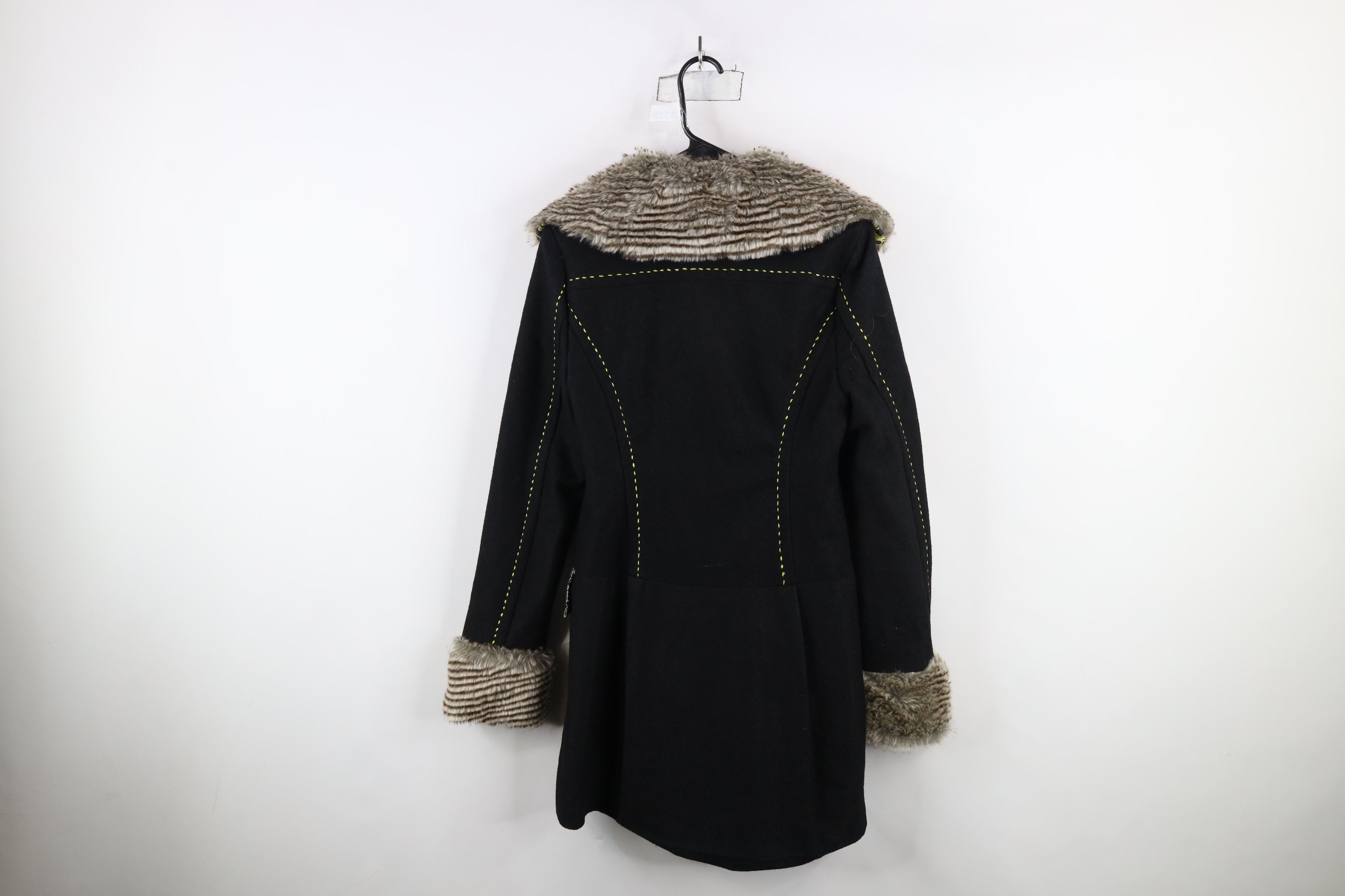 Vintage New Buckle BKE Trim Wool Pennylane Peacoat Jacket Black Size S / US 4 / IT 40 - 13 Thumbnail