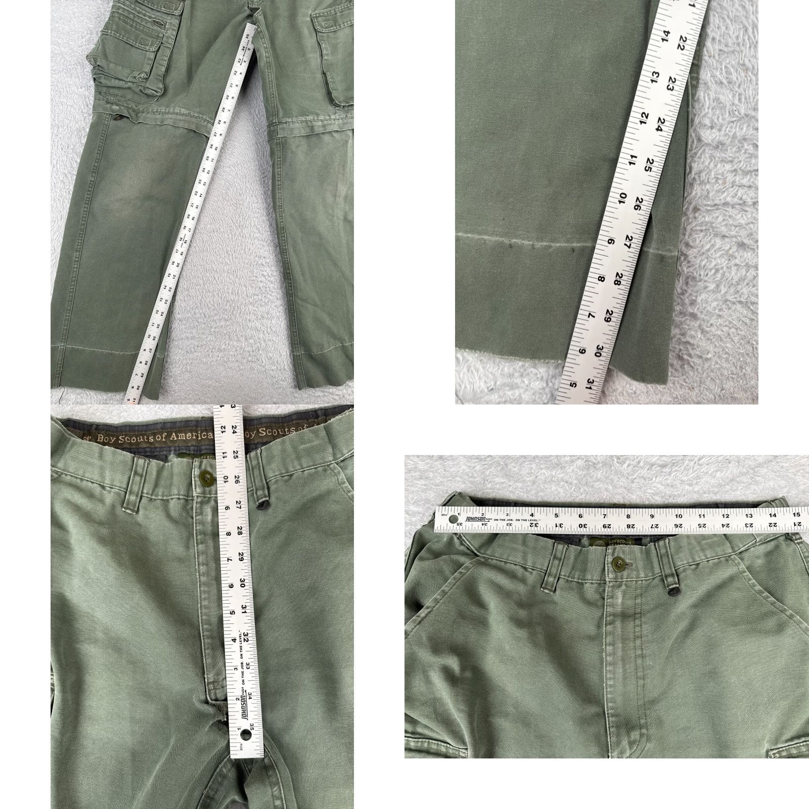 Vintage VINTAGE Boy Scouts Pants Adult 32 Green Cargo Convertible Uniform Cotton Blend 32x31 Mens Boys Size US 32 / EU 48 - 8 Thumbnail