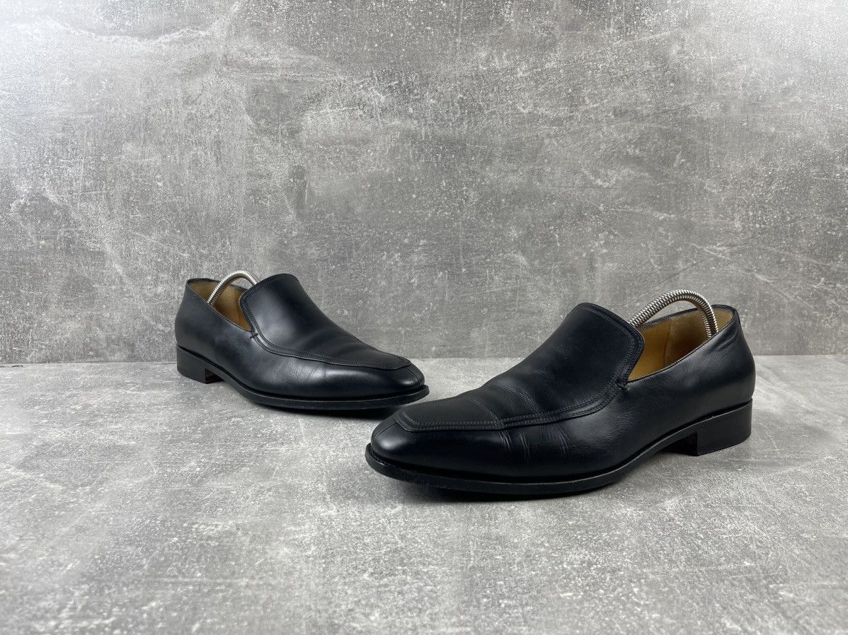 Gucci × Vintage Gucci Archive Black Leather Moccasins Slip-on Shoes Size US 10 / EU 43 - 7 Thumbnail