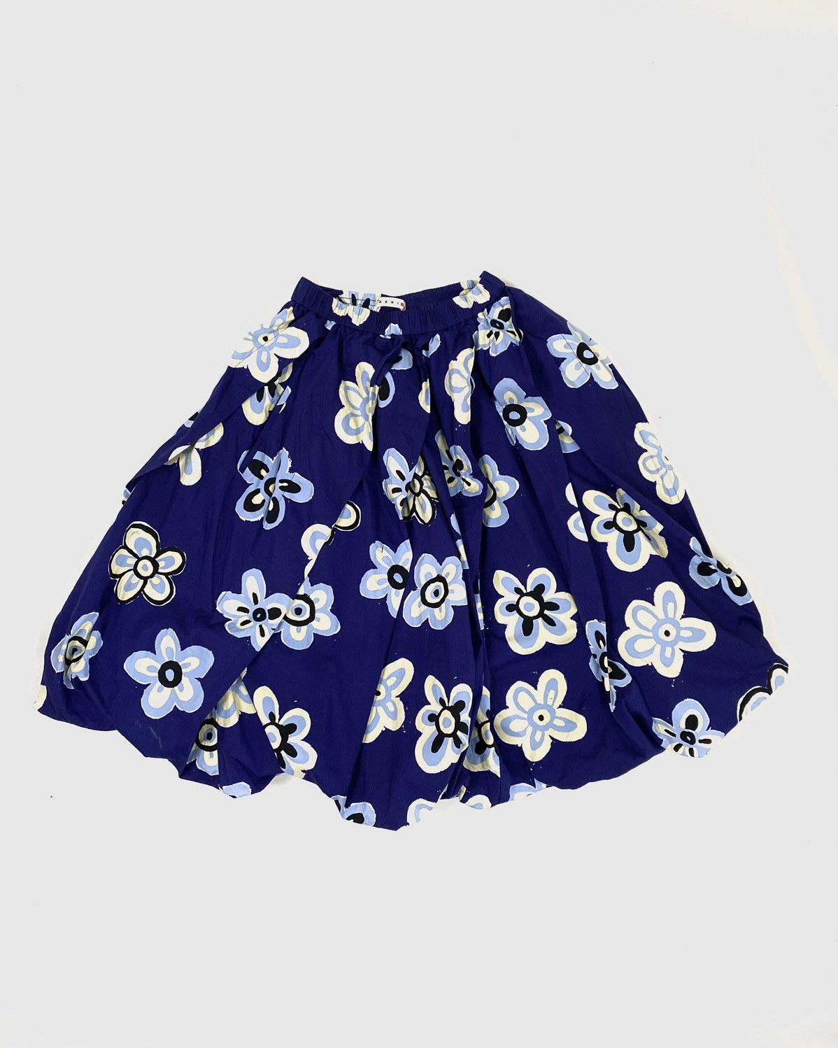 Marni × Uniqlo Marni Uniqlo Balloon Shape Flower Print Skirt Blue Size 27" / US 4 / IT 40 - 2 Thumbnail