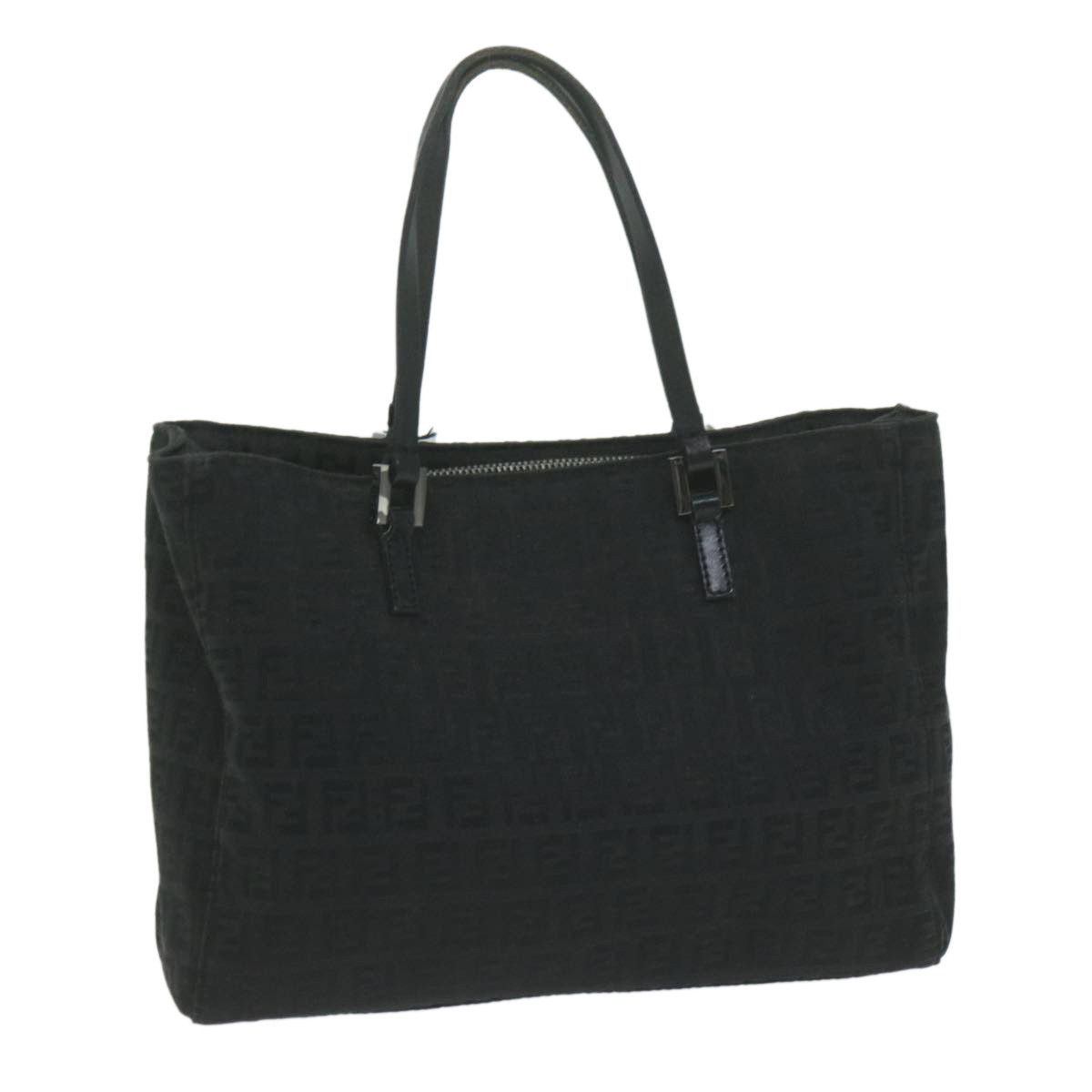 Fendi Zucchino Black Synthetic Handbag (Pre-Owned) Size ONE SIZE - 1 Thumbnail