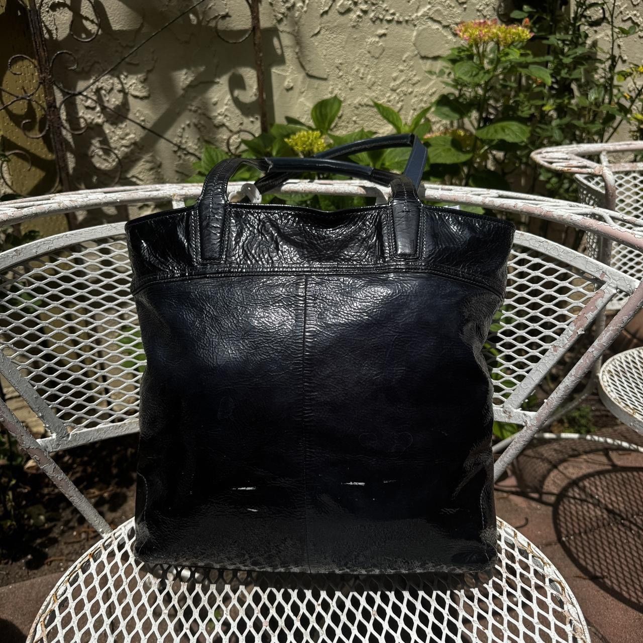 Coach Navy Patent Leather Coach Tote Size ONE SIZE - 2 Thumbnail