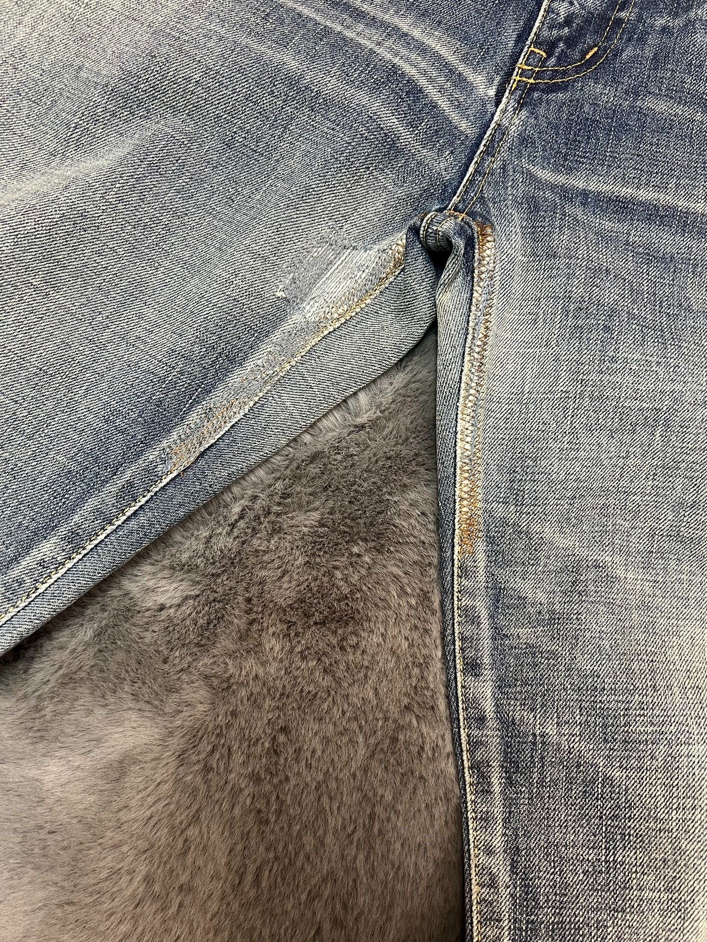 Saint Laurent Paris Saint laurent Washed blue knee-rubbed white crotch stitche Size US 31 - 5 Thumbnail