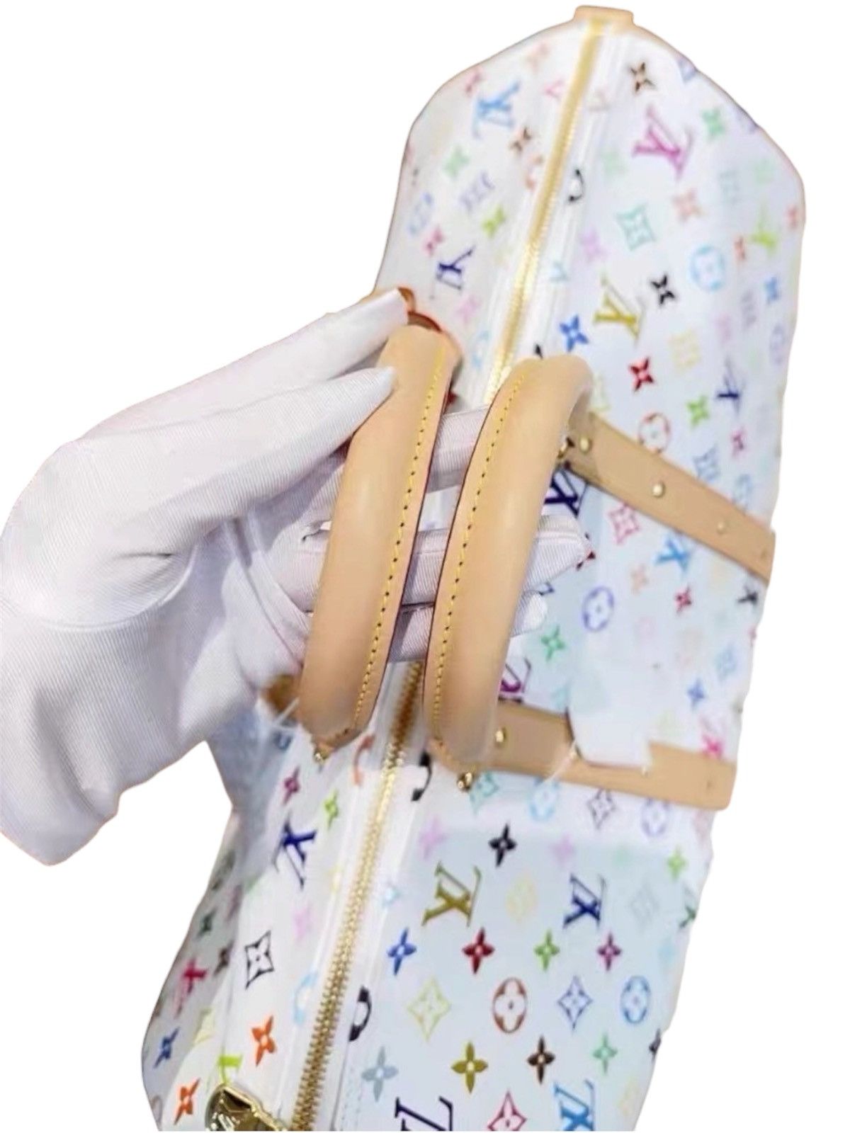 Louis Vuitton × Takashi Murakami Louis Vuitton x Takashi Murakami 50 Keepall White Monogram Size ONE SIZE - 7 Thumbnail