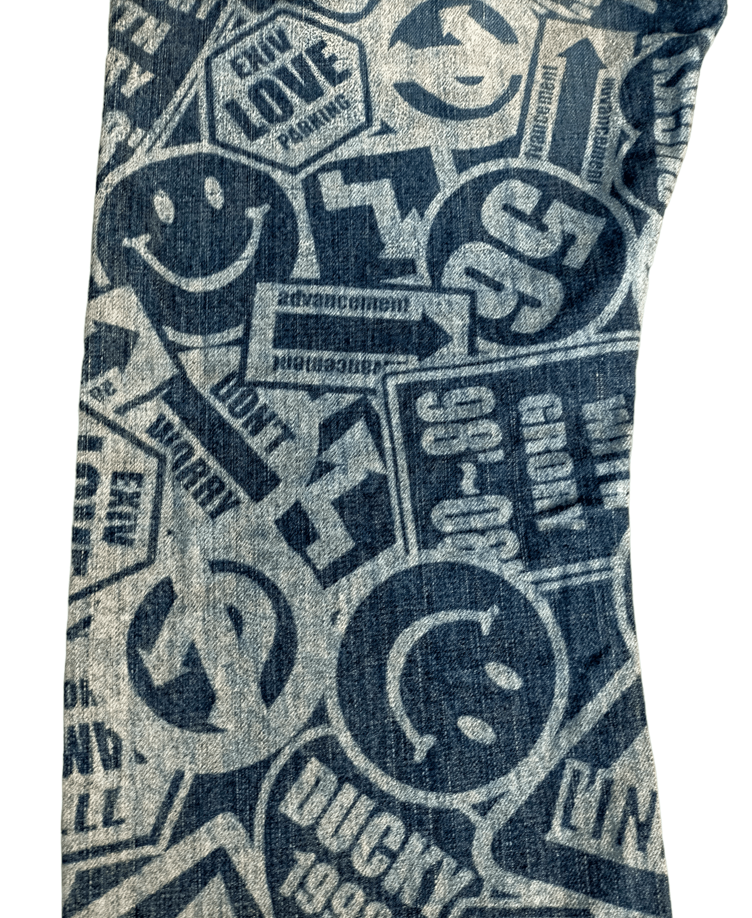 Hysteric Glamour Archieve 🔥 Full Print Word Phrase Boot cut Wide Pant Size US 29 - 14 Thumbnail