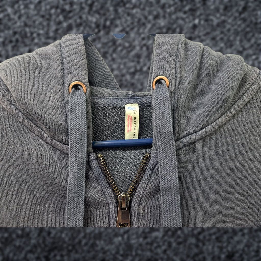 Free People Free People Womens Jacket Hooded Drawstring Blue Large Regular Mens Womens Girls Boys Size L / US 10 / IT 46 - 1 Thumbnail