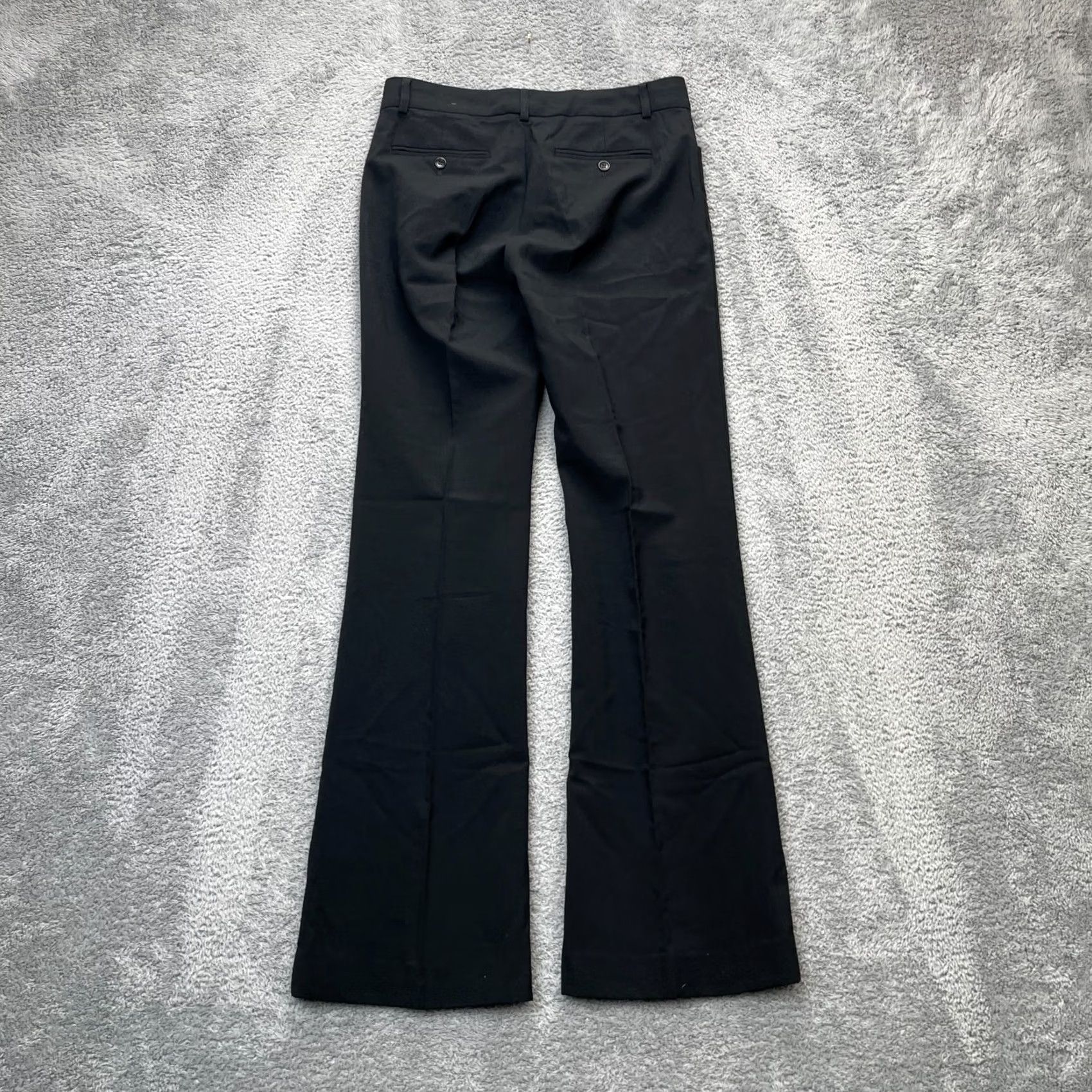 Express Express Womens Pants 0 Black Wool Blend Flared Front Dress Pants Edit Editor Size 30" / US 8 / IT 44 - 2 Thumbnail