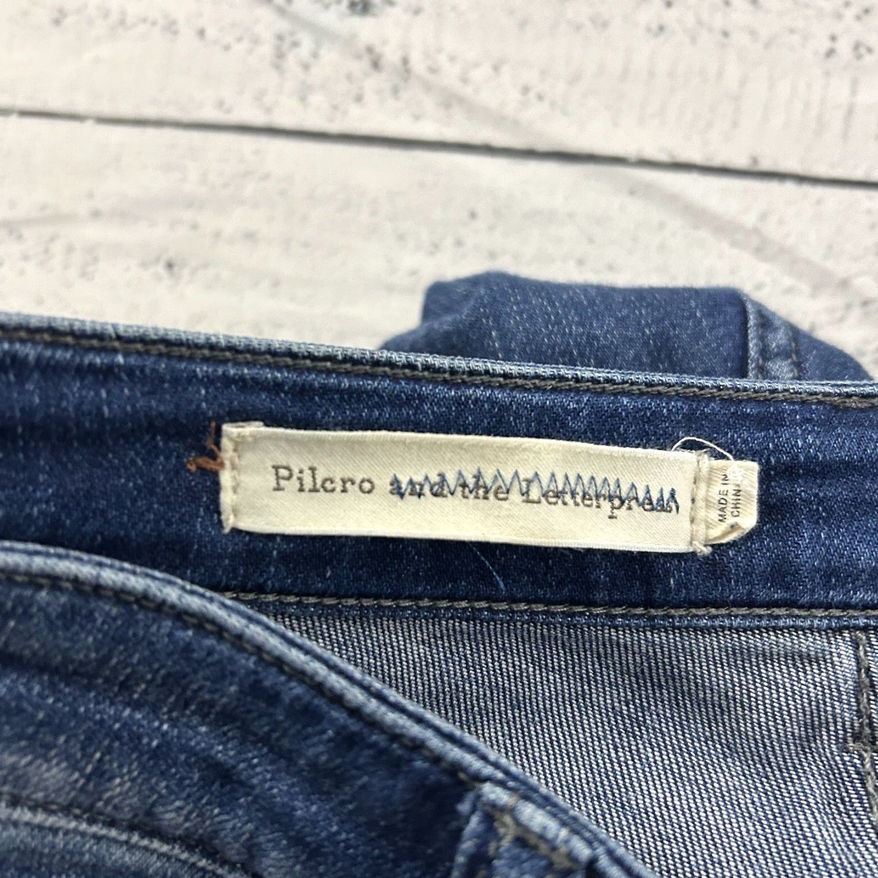 Vintage Pilcro Jeans Skinny Denim Blue 27 Women's Mid-Rise Regular Size 27 Blue Jeans Pilcro Womens Skinny Denim 27 Size 27" / US 4 / IT 40 - 4 Thumbnail