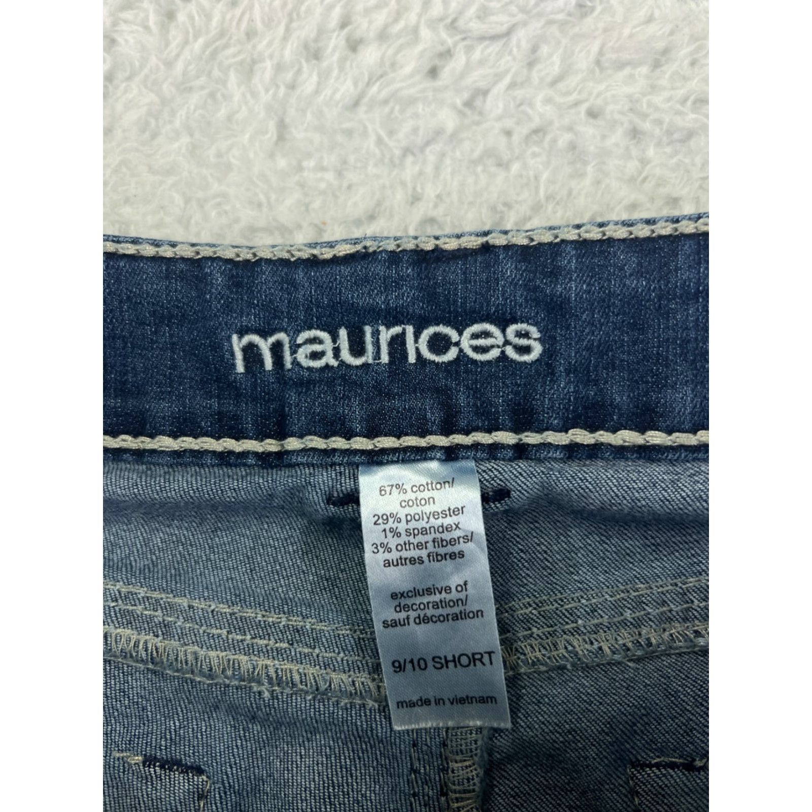 Vintage Maurices Jeans Women 9 Blue Denim Bootcut Low Rise 32x28 Cotton 5-Pocket Denim Stretch Jeans Mens No? Wait. Size 30" / US 8 / IT 44 - 6 Thumbnail