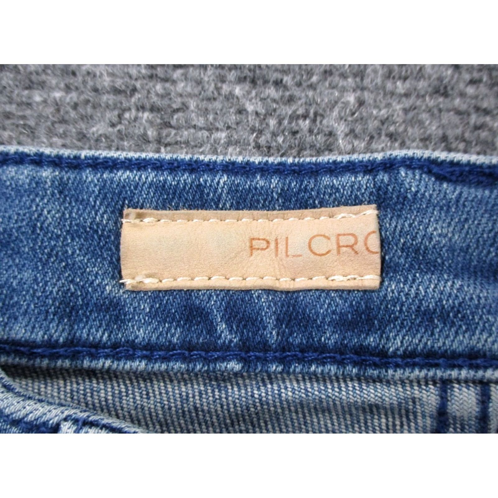 Vintage Pilcro Jeans Womens 27 Denim Icon Flared Bootcut Distressed Faded Anthroologie Size 28" / US 6 / IT 42 - 7 Thumbnail