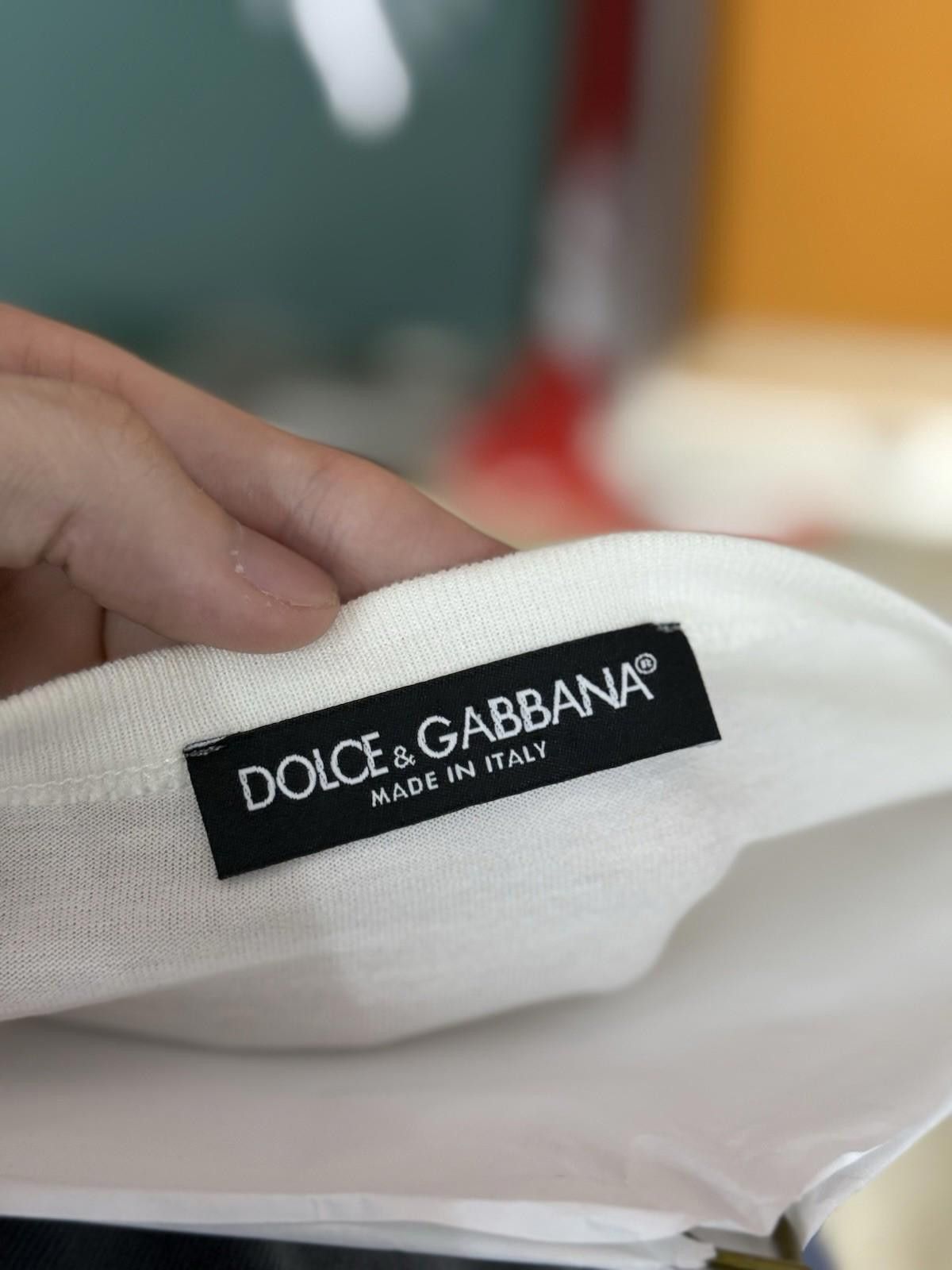 Dolce & Gabbana Dolce & Gabbana Plaque T-shirt D&G - White Size 50 Mens Size US M / EU 48-50 / 2 - 11 Thumbnail