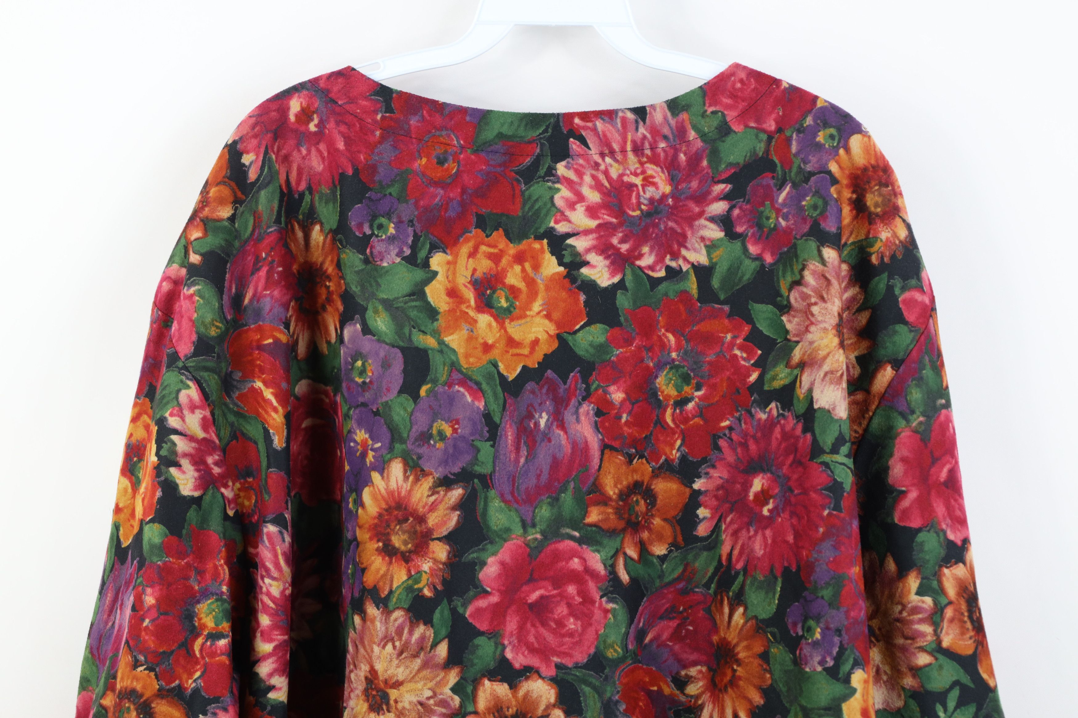 Vintage Vintage 90s All Over Print Chamois Cloth Sweater USA Size 3XL / US 20-22 - 10 Thumbnail