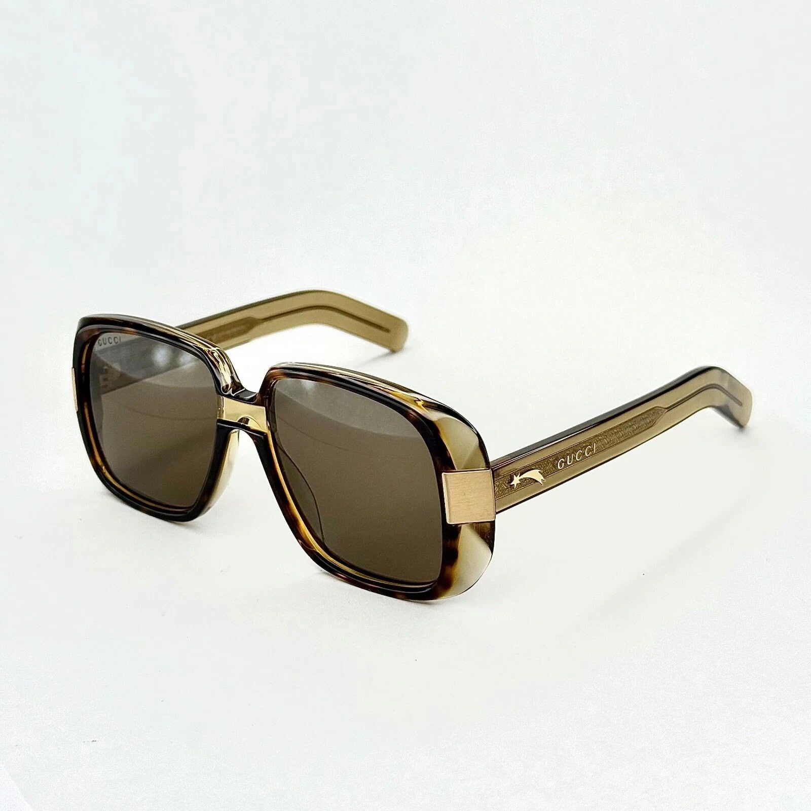 Gucci GUCCI 0318 Brown Honey Retro Falling Sunglasses GG0318S 002 Size ONE SIZE - 4 Thumbnail