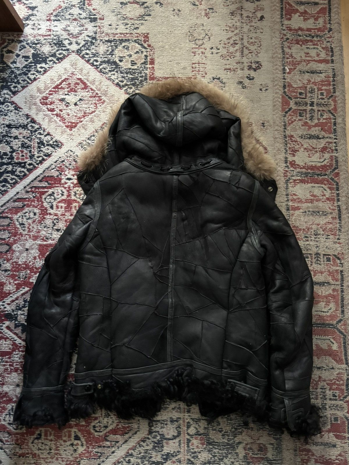 PHENOMENON Phenomenon Sheep fur hooded leather jacket Size US S / EU 44-46 / 1 - 2 Thumbnail