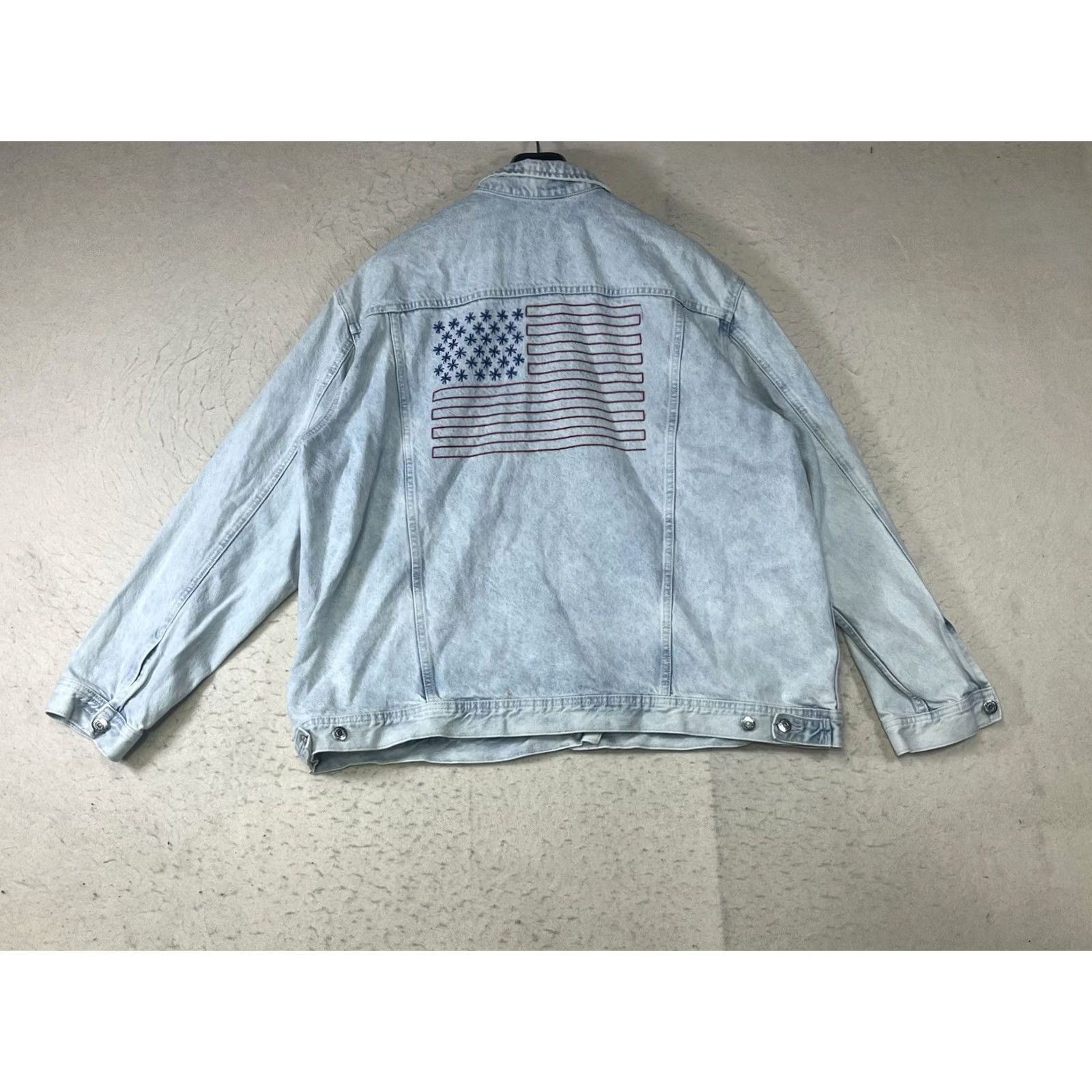 Old Navy Old Navy American Flag Denim Jacket Boyfriend Acid Wash Women’s 2XL Tall Size XXL / US 16-18 / IT 52-54 - 2 Thumbnail
