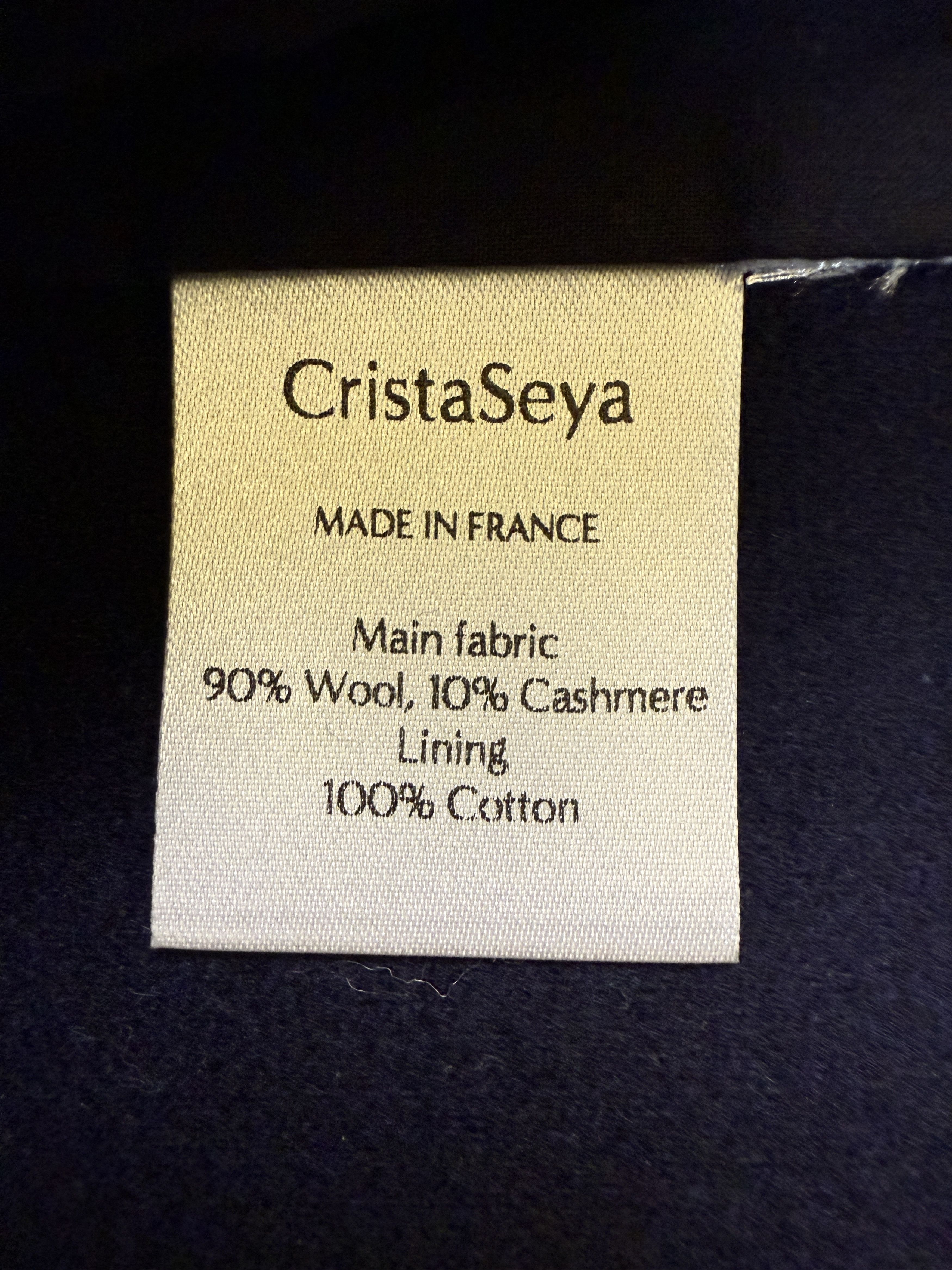 Cristaseya Cristaseya Wool Cashmere Navy Blazer Size US L / EU 52-54 / 3 - 3 Thumbnail
