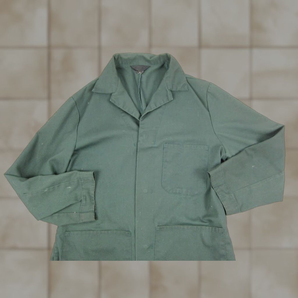 Sears VINTAGE Sears Jacket Mens M Green Workwear Canvas 60s 60s Classic Overcoat Jacket Utility Size US M / EU 48-50 / 2 - 1 Thumbnail