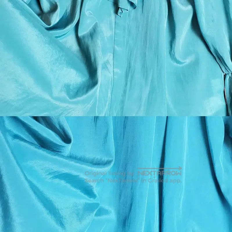 Lanvin Lanvin Teal Cotton Blend Summer Blouse . Size M / US 6-8 / IT 42-44 - 8 Thumbnail