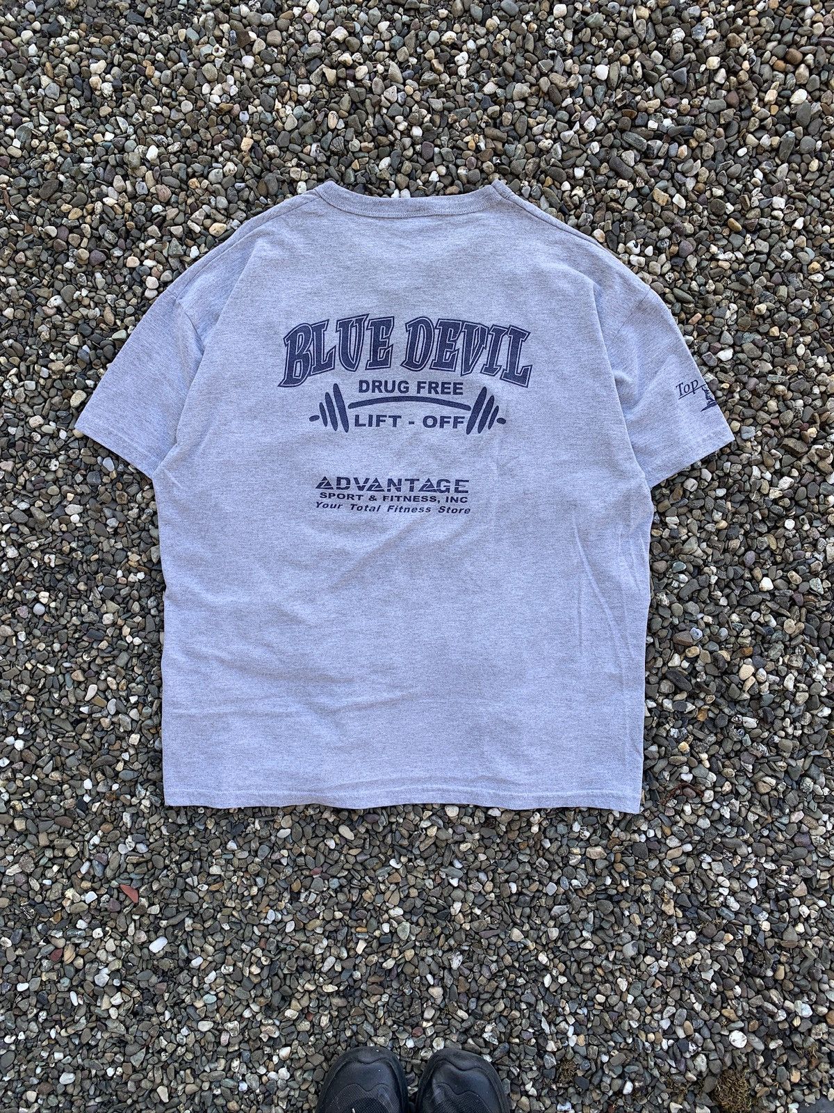 Russell Athletic × Vintage VTG 1990’s Russell Athletic Drug Free Weightlifting T-Shirt Size US L / EU 52-54 / 3 - 6 Thumbnail