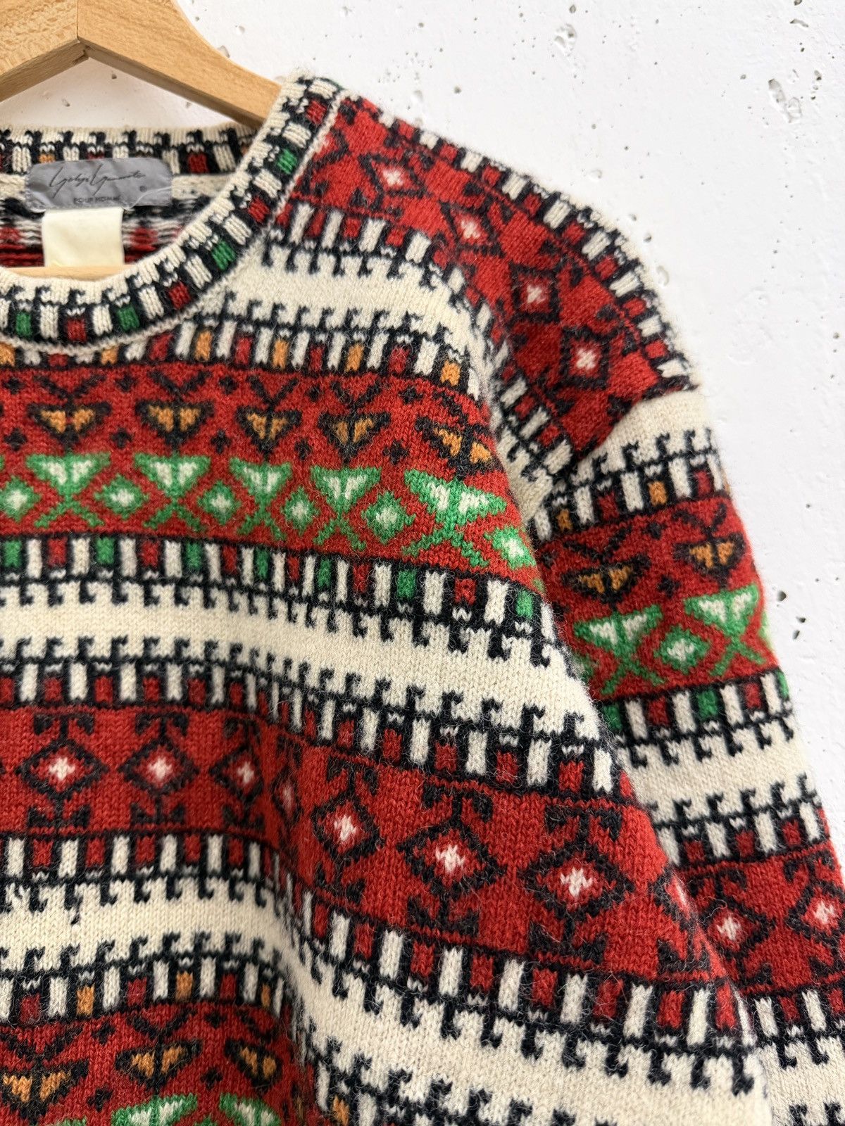 Yohji Yamamoto Yohji Yamamoto Pour Homme AW89 Ethnic Knit Sweater Size US L / EU 52-54 / 3 - 4 Thumbnail