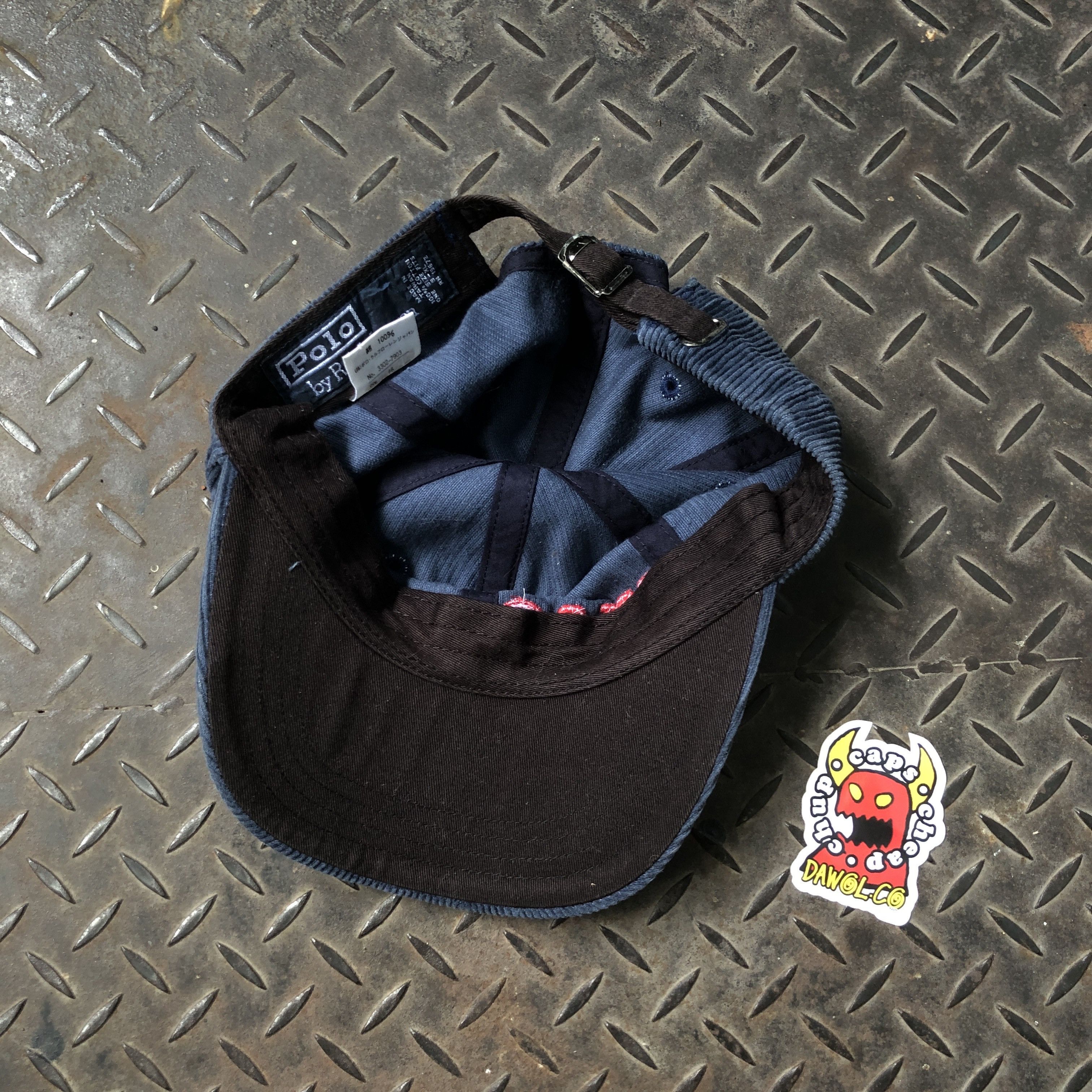 Polo Ralph Lauren 🔥RARE🔥Vintage 80's Polo Ralph Lauren Corduroy Navy Hat Size ONE SIZE - 7 Thumbnail