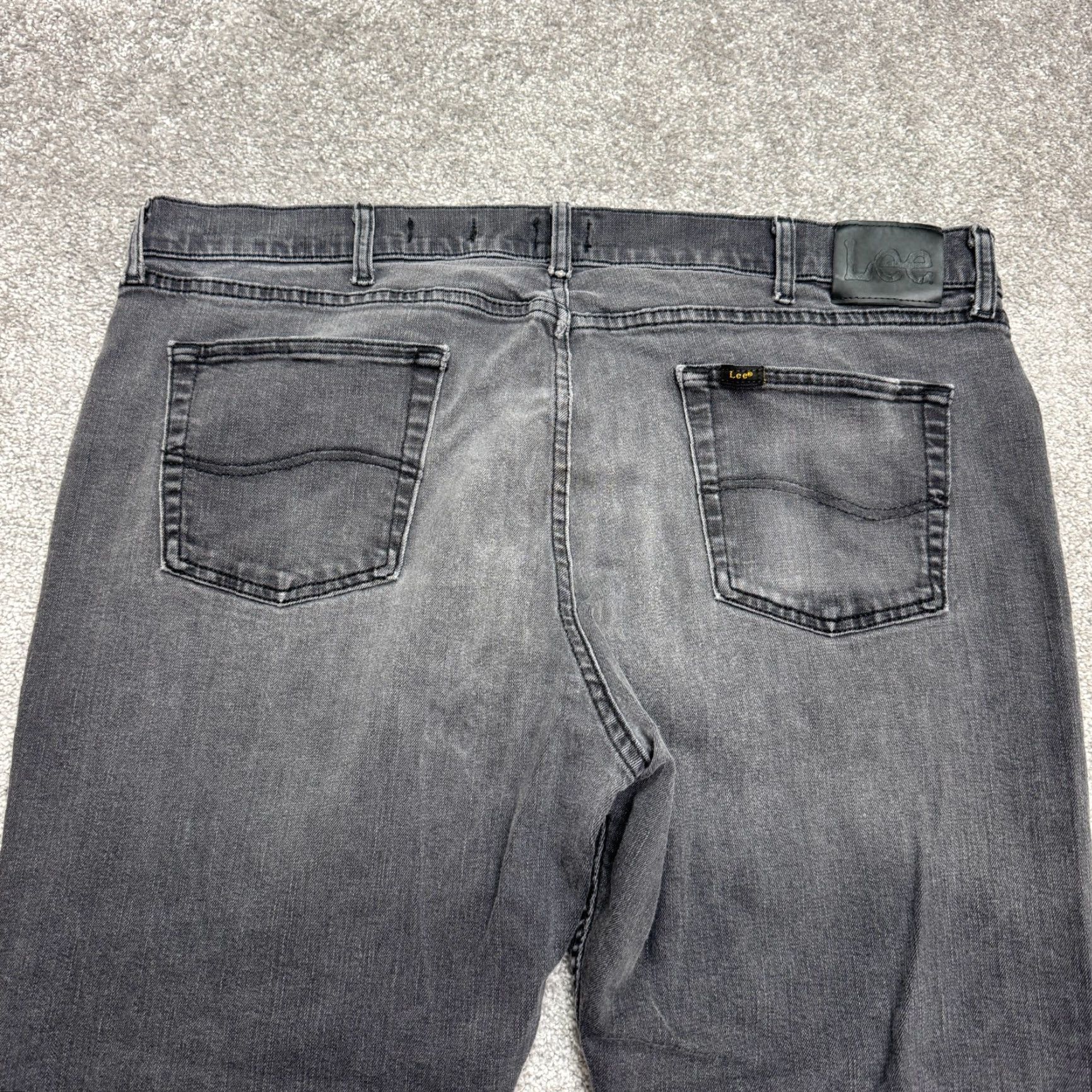 Lee Lee S-Gene Cone Regular Fit Straight Denim Jeans Mens 42x30 Stone Wash Grunge US 90s Style Logo Mens Size US 42 / EU 58 - 5 Thumbnail