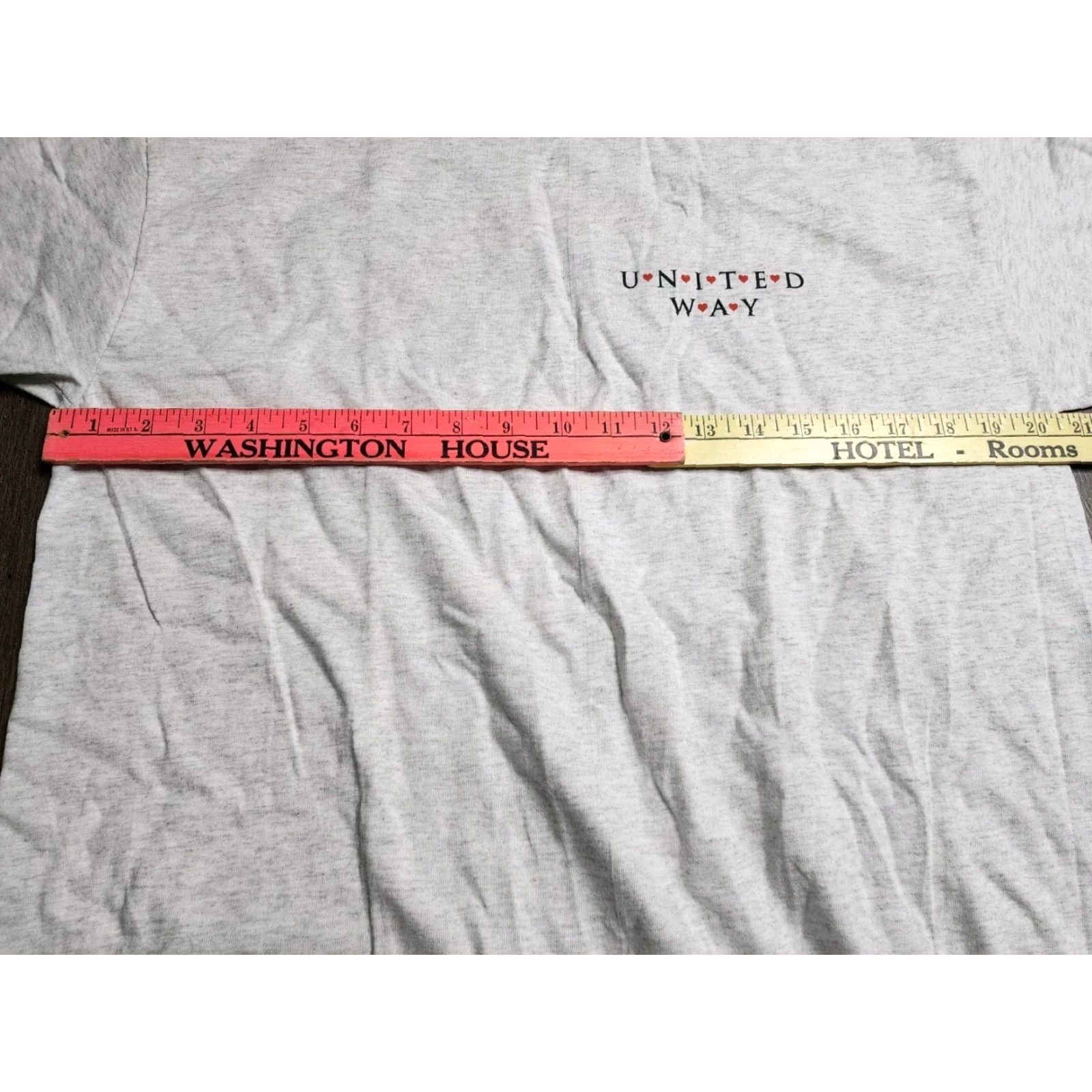 Vintage VINTAGE Alore United Way T Shirt Mens L Crew Neck Short Sleeve Cotton Gray Double Sided 2-Sided Graphic Print 90s Event Community Mens Size US L / EU 52-54 / 3 - 2 Thumbnail