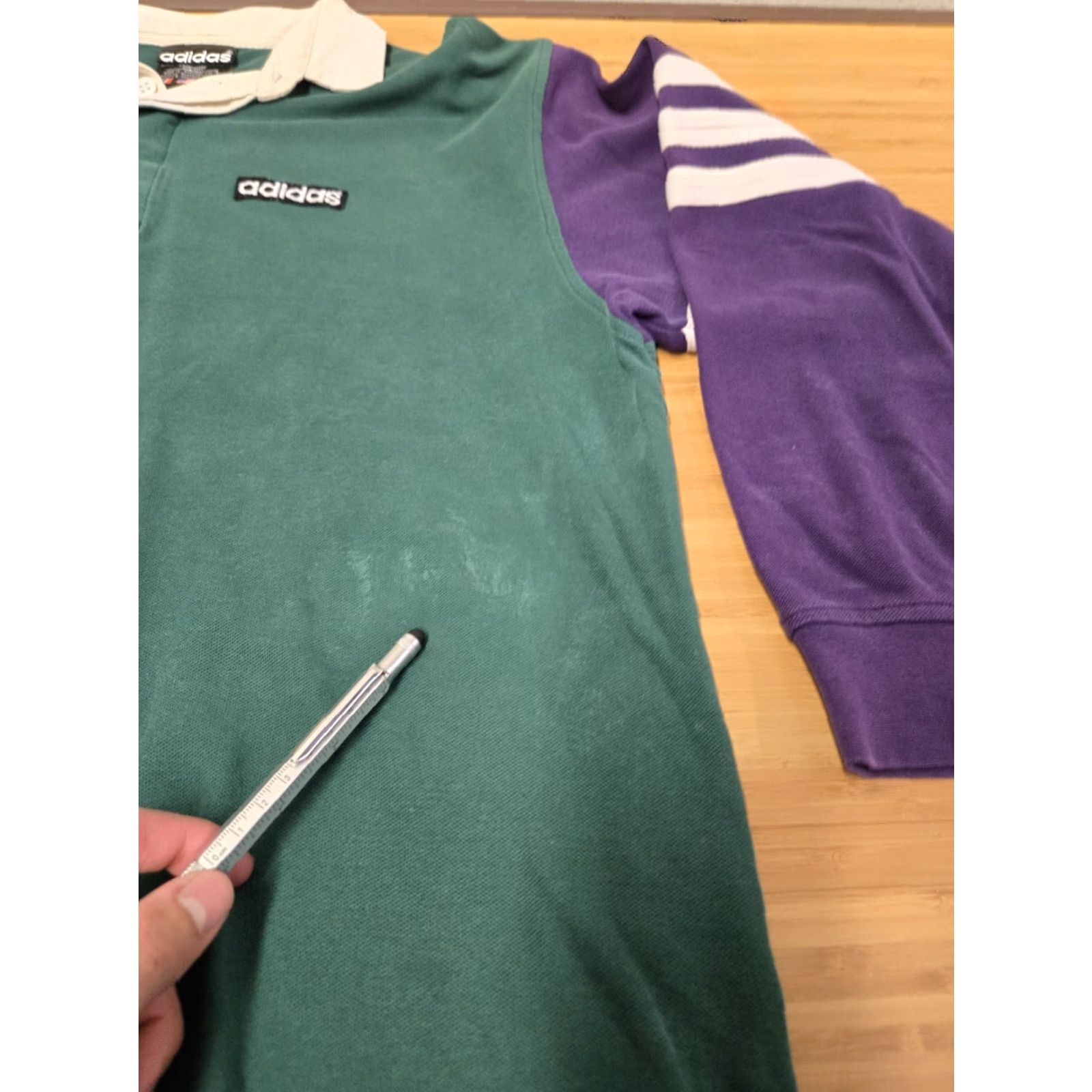 Adidas VINTAGE Adidas Polo Shirt Rugby 90s Men's L Green Size US L / EU 52-54 / 3 - 4 Thumbnail