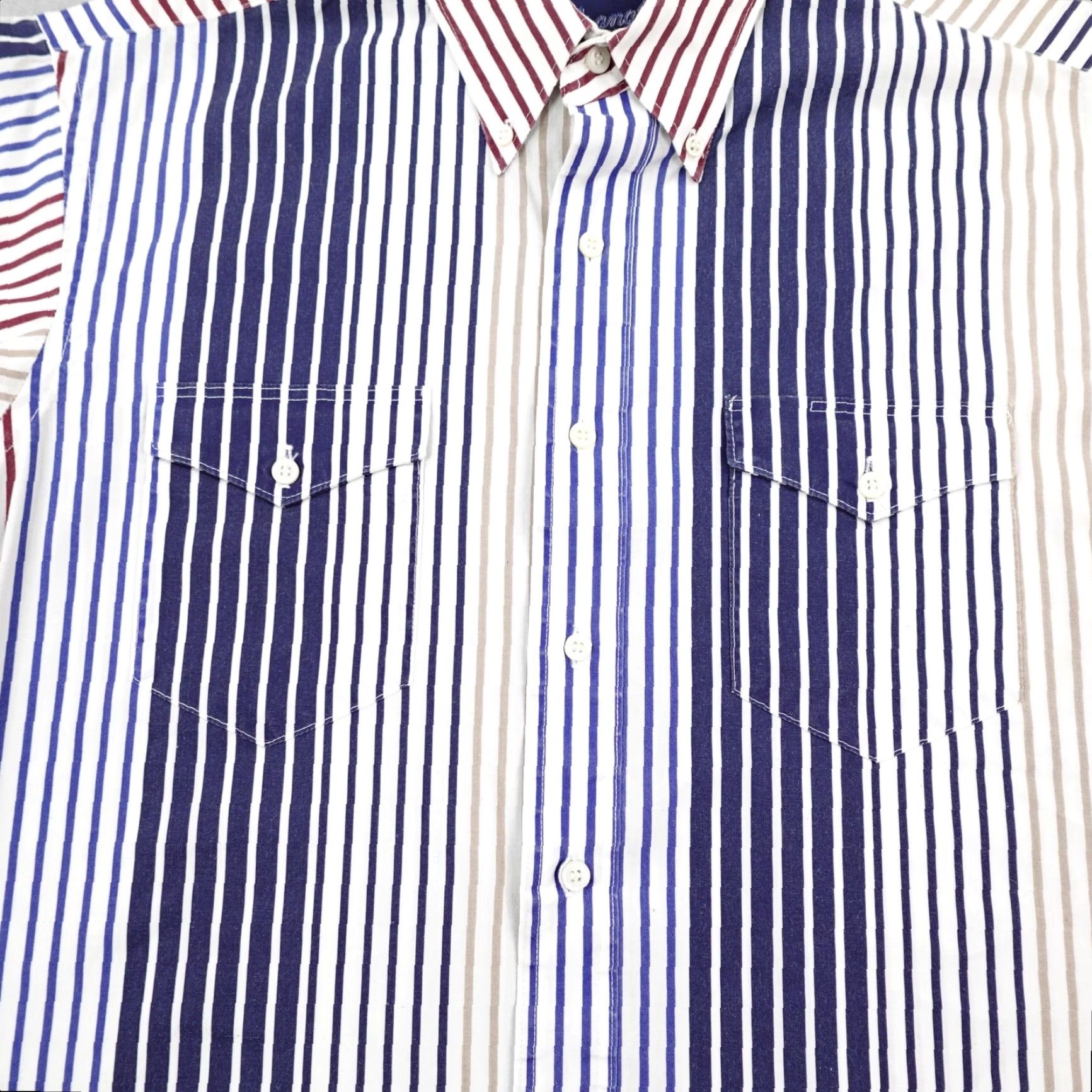 Wrangler Vintage Wrangler Shirt Mens Large Red White Blue Stripes Western Button Up Rodeo Size US L / EU 52-54 / 3 - 3 Thumbnail