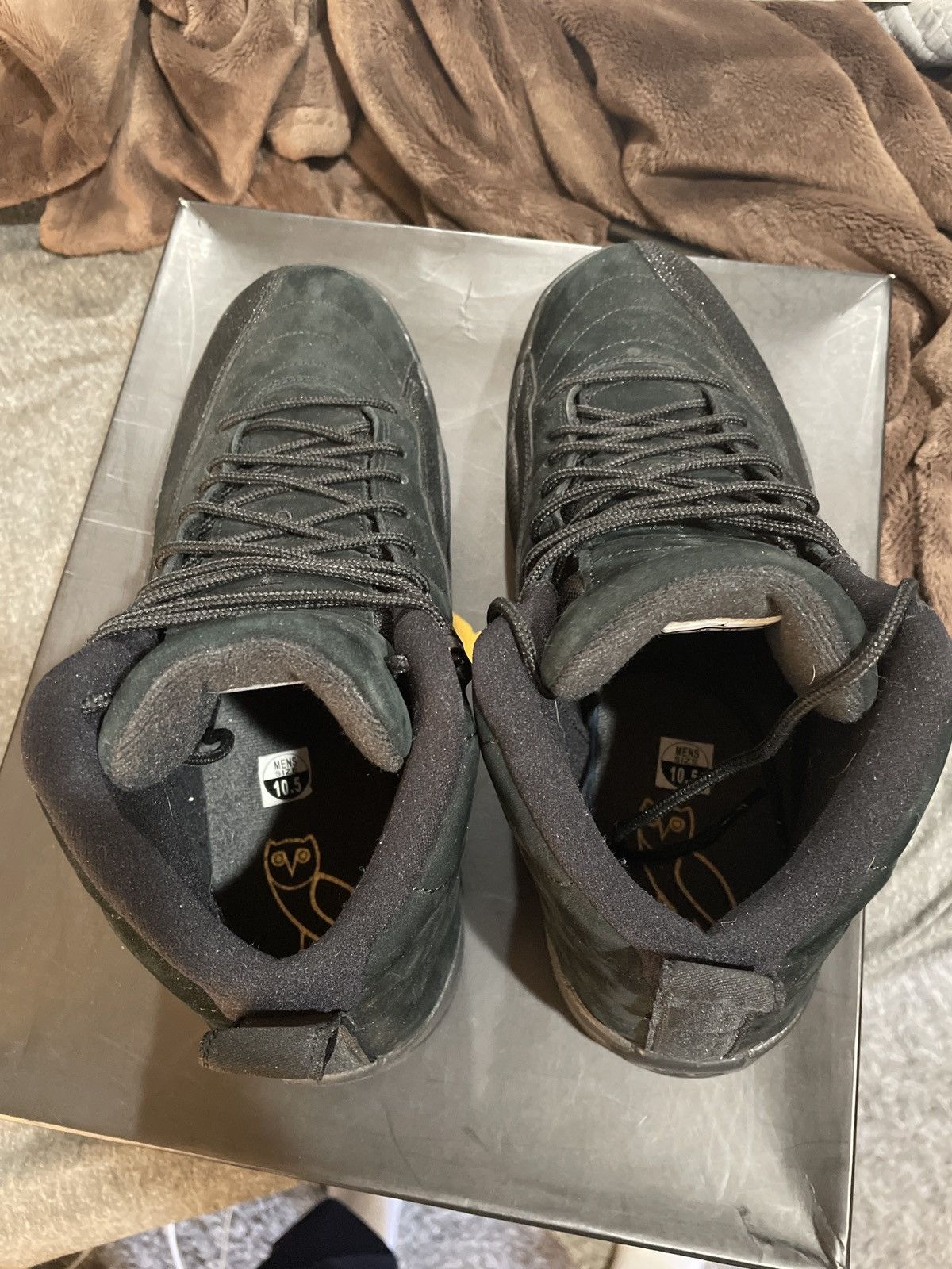 Jordan Brand Air Jordan 12 OVO Black Size 12 Size US 10.5 / EU 43-44 - 6 Thumbnail