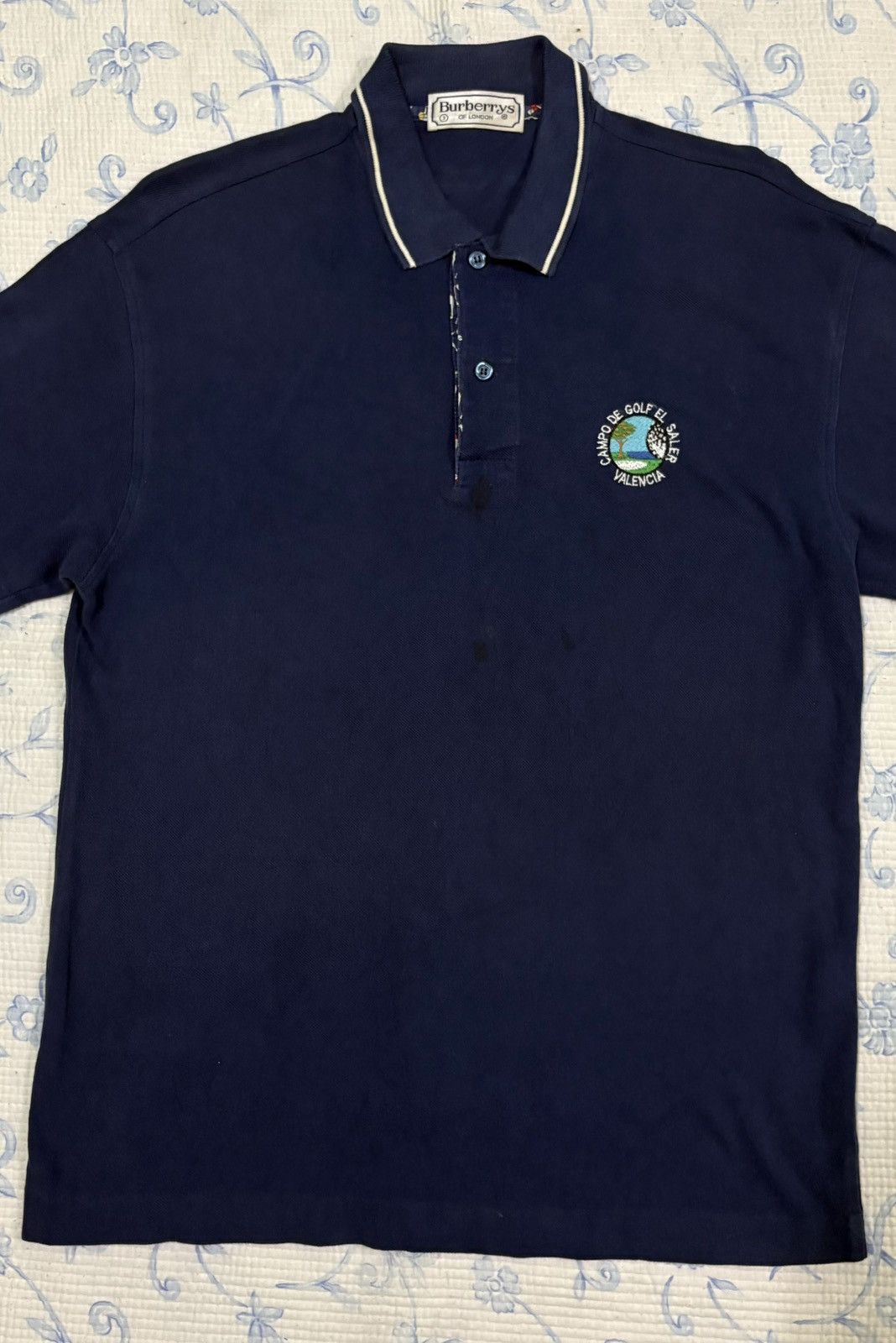 Burberry Burberrys Vintage Golf Polo Shirt Navy Valencia 90s Size US M / EU 48-50 / 2 - 4 Thumbnail