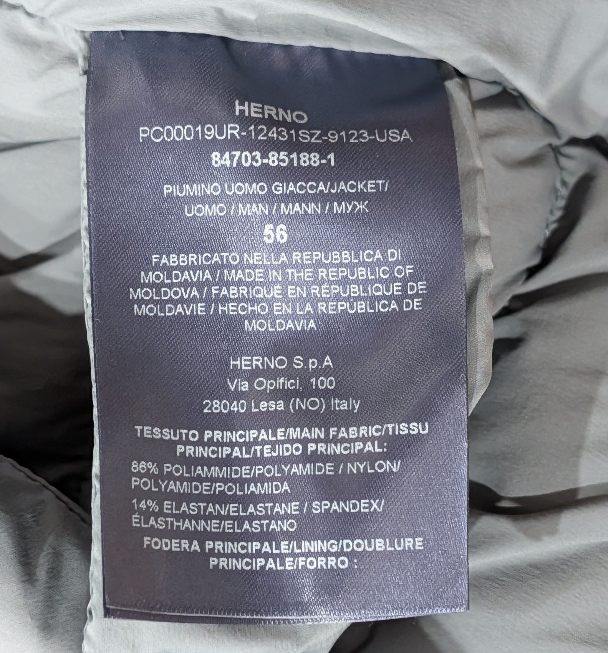 Herno HERNO Packable Jacket Light Blue Gray 56 US 46 Size US XL / EU 56 / 4 - 7 Thumbnail