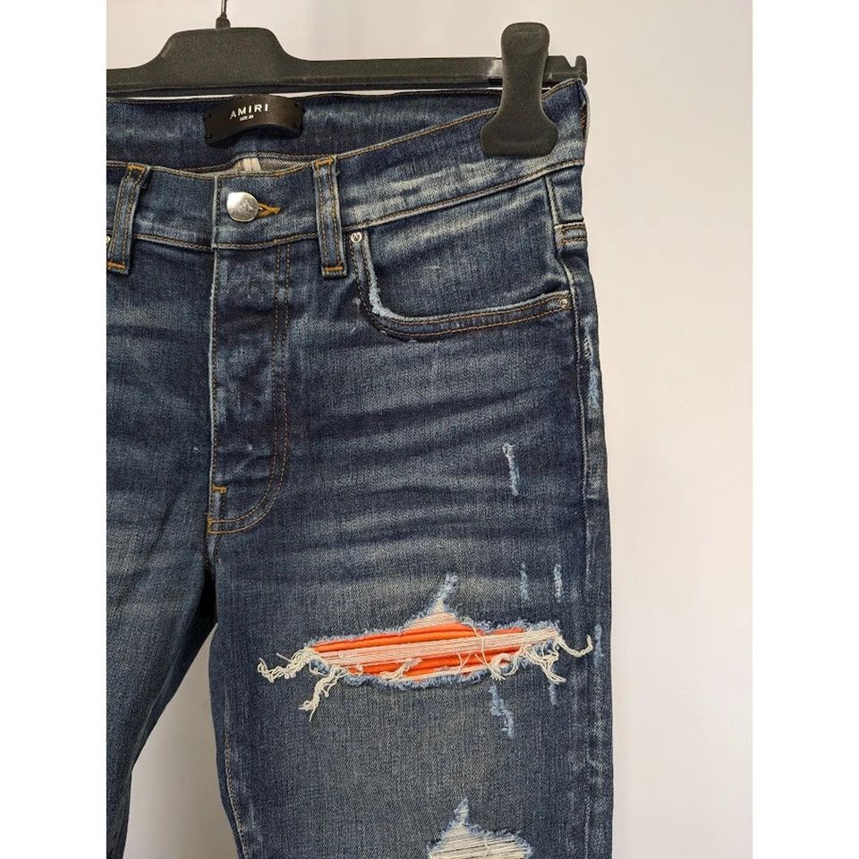 Amiri o1rshd1 MX1 Ultrasuede Jean in Deep Classic Blue Size US 38 / EU 54 - 9 Thumbnail