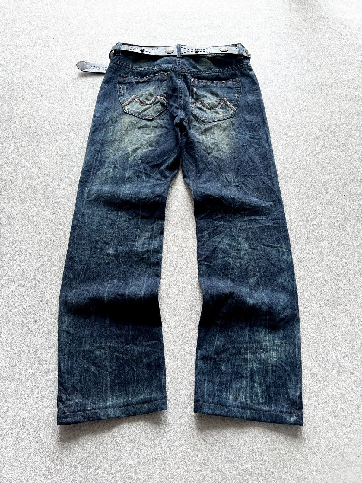 2000s Bluemisty Mudwash Faded Wide Jeans