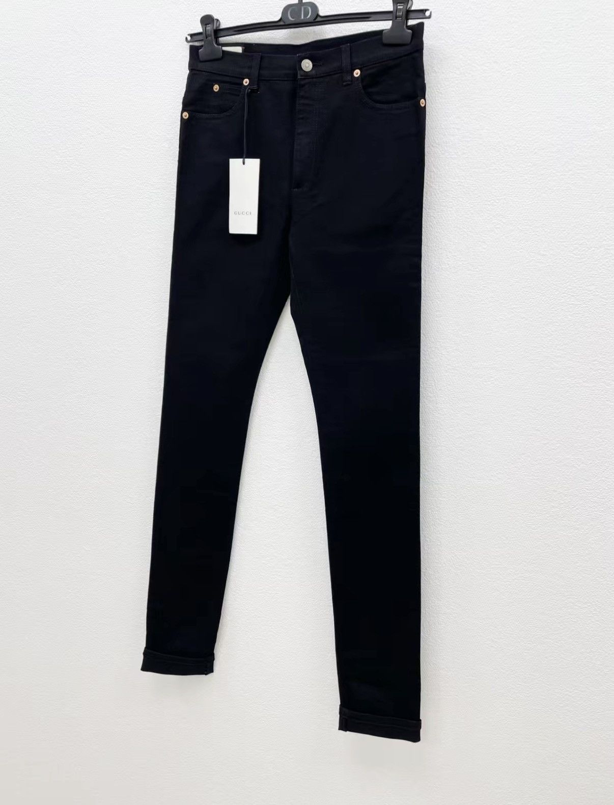 Gucci GUCCI High Waist Skinny Black Stretch Jeans J30 Size US 29 - 2 Thumbnail