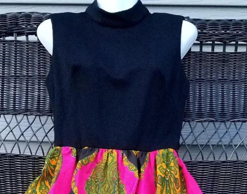 Other New VINTAGE Maxi Dress ~ Fleur de Lis Size M / US 6-8 / IT 42-44 - 3 Thumbnail
